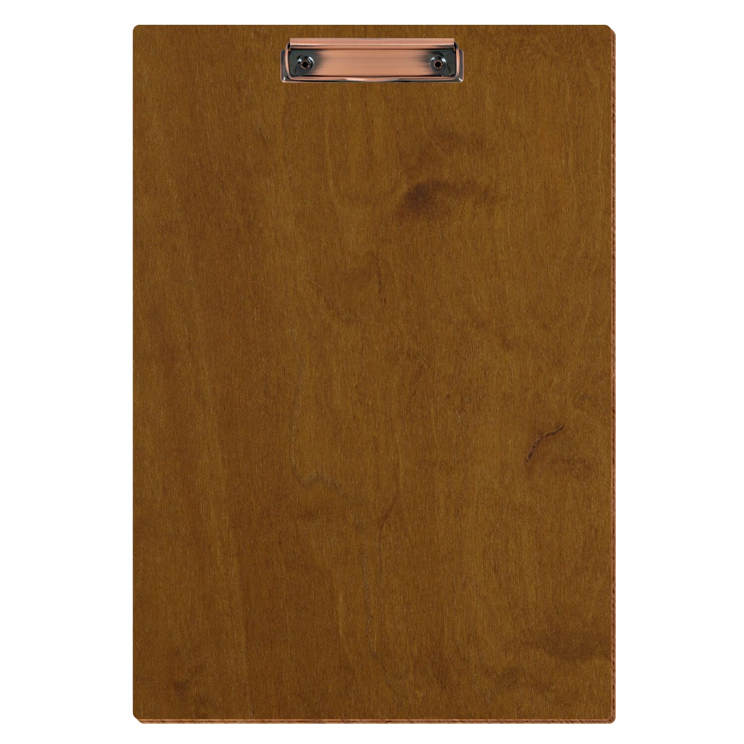 Klemmbrett Standardform Teak A3 hochkant Bügelklemme Kupfer