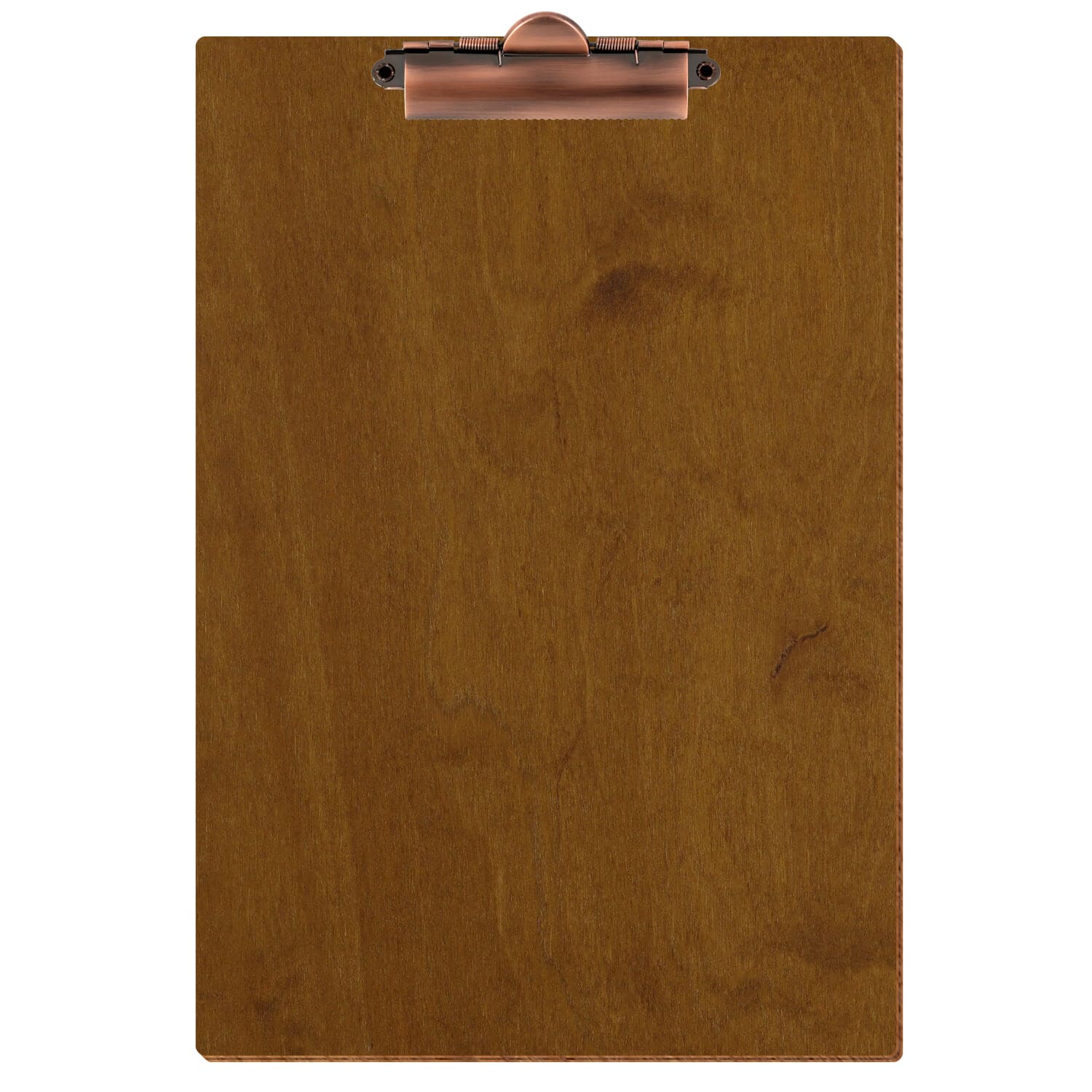 Klemmbrett Standardform Teak A4 hochkant Zahnklemme Kupfer