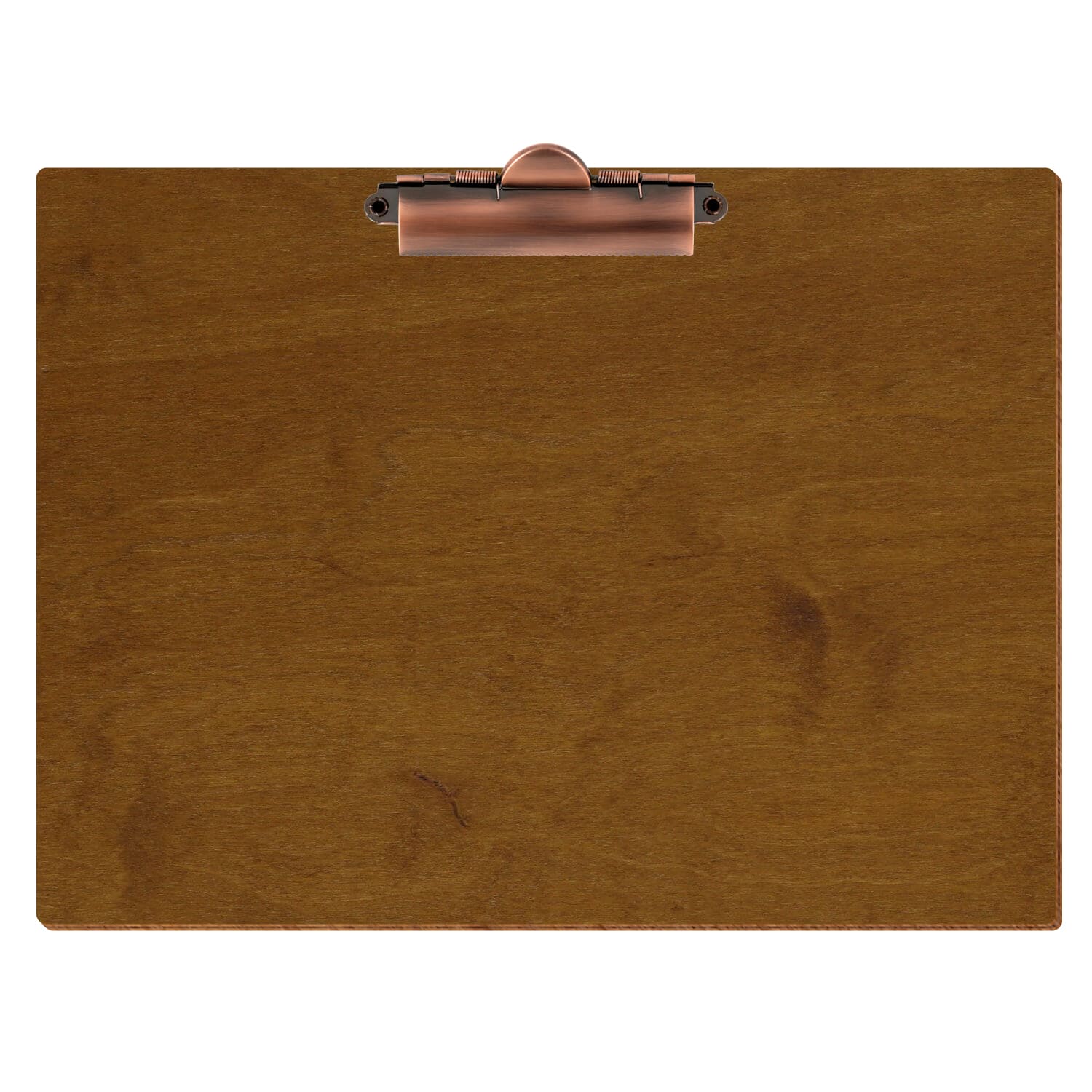 Klemmbrett Standardform Teak A4 querkant Zahnklemme Kupfer