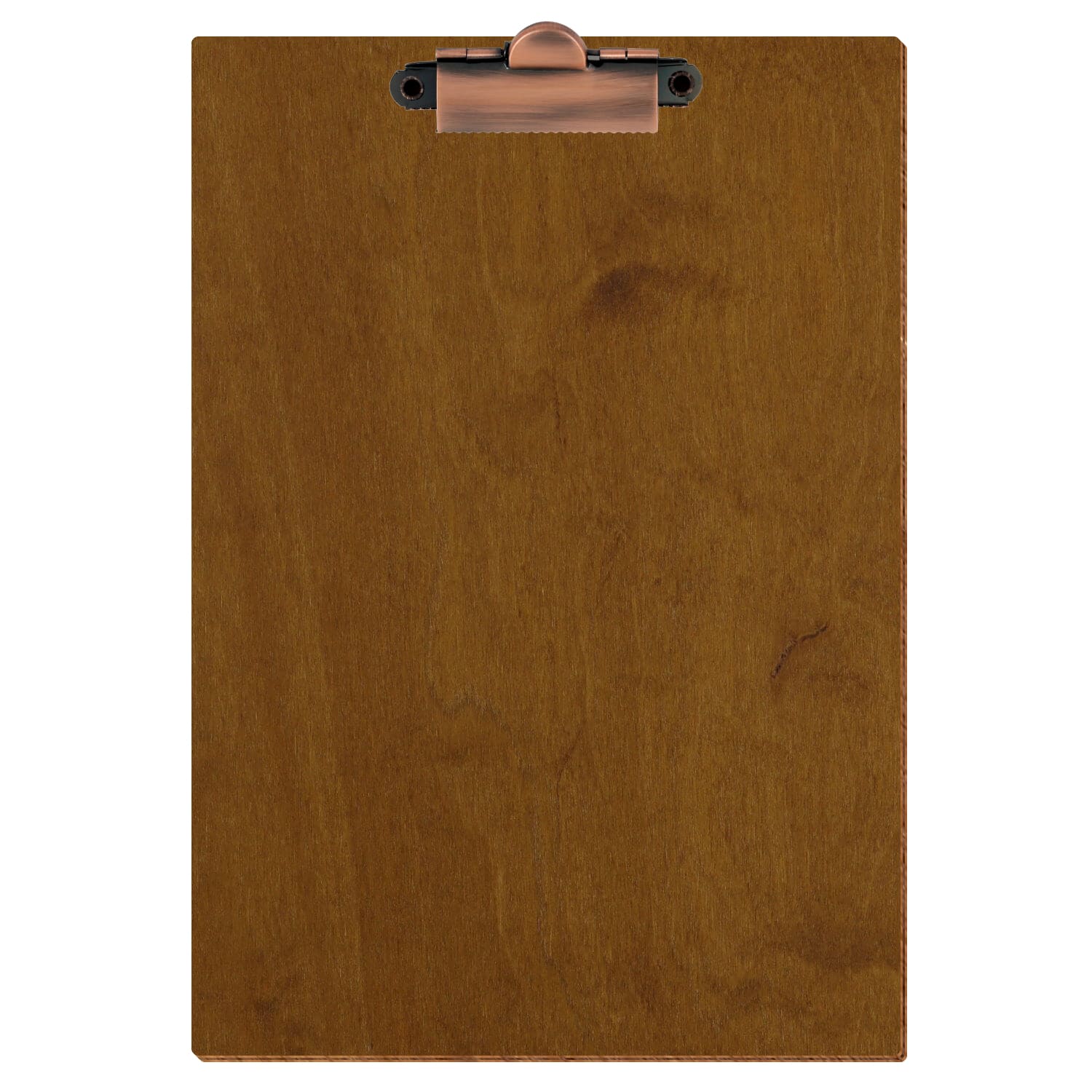 Klemmbrett Standardform Teak A5 hochkant Zahnklemme Kupfer