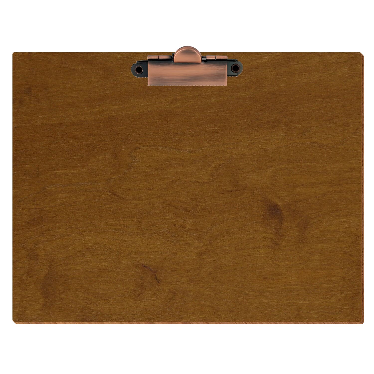 Klemmbrett Standardform Teak A5 querkant Zahnklemme Kupfer