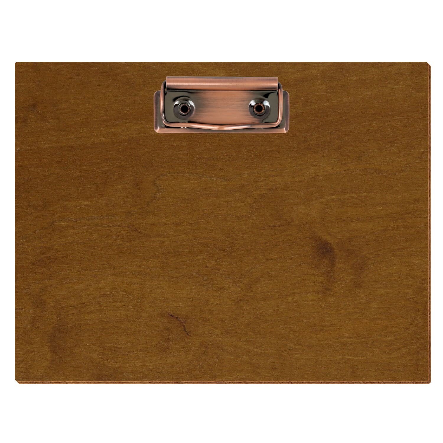 Klemmbrett Standardform Teak A5 querkant Bügelklemme Kupfer