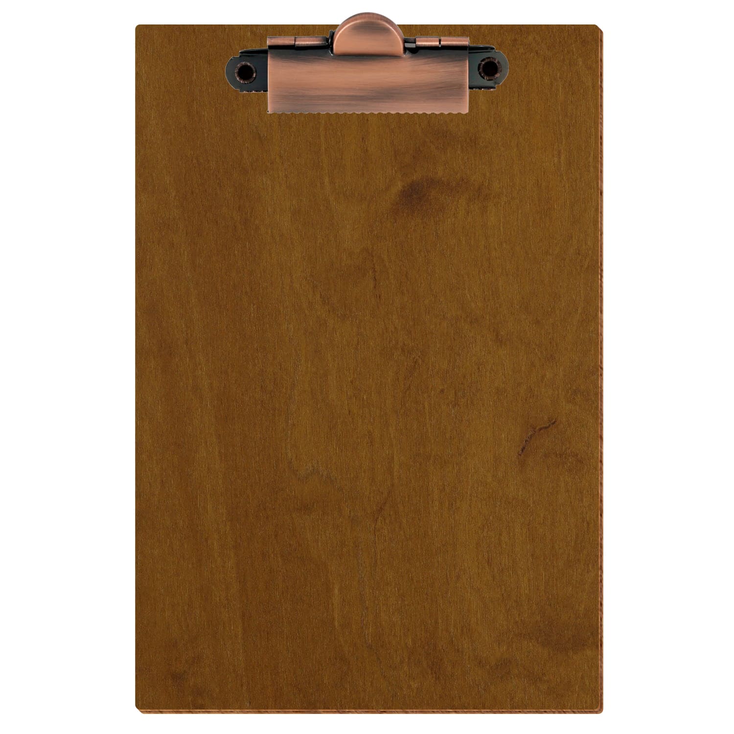 Klemmbrett Standardform Teak A6 hochkant Zahnklemme Kupfer