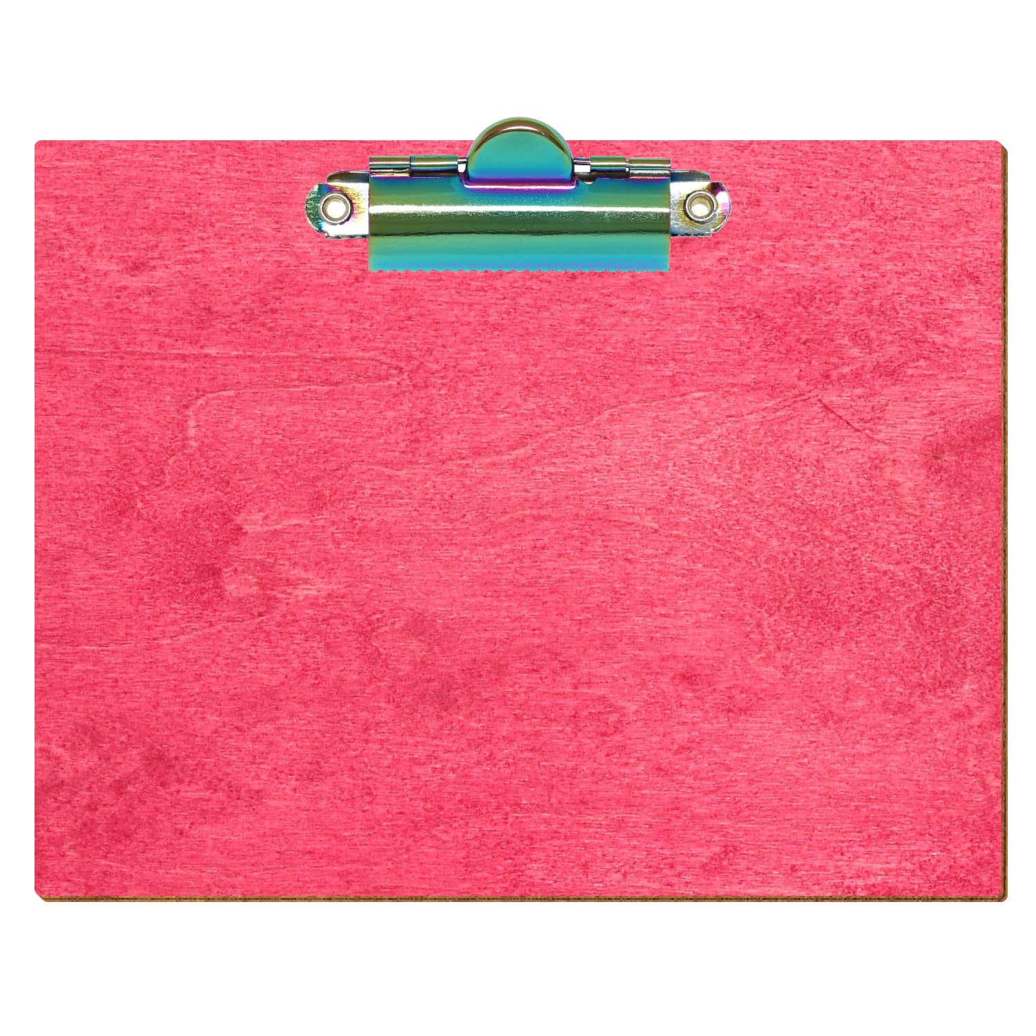 Klemmbrett Standardform Dunkelpink A6 querkant Zahnklemme Regenbogen