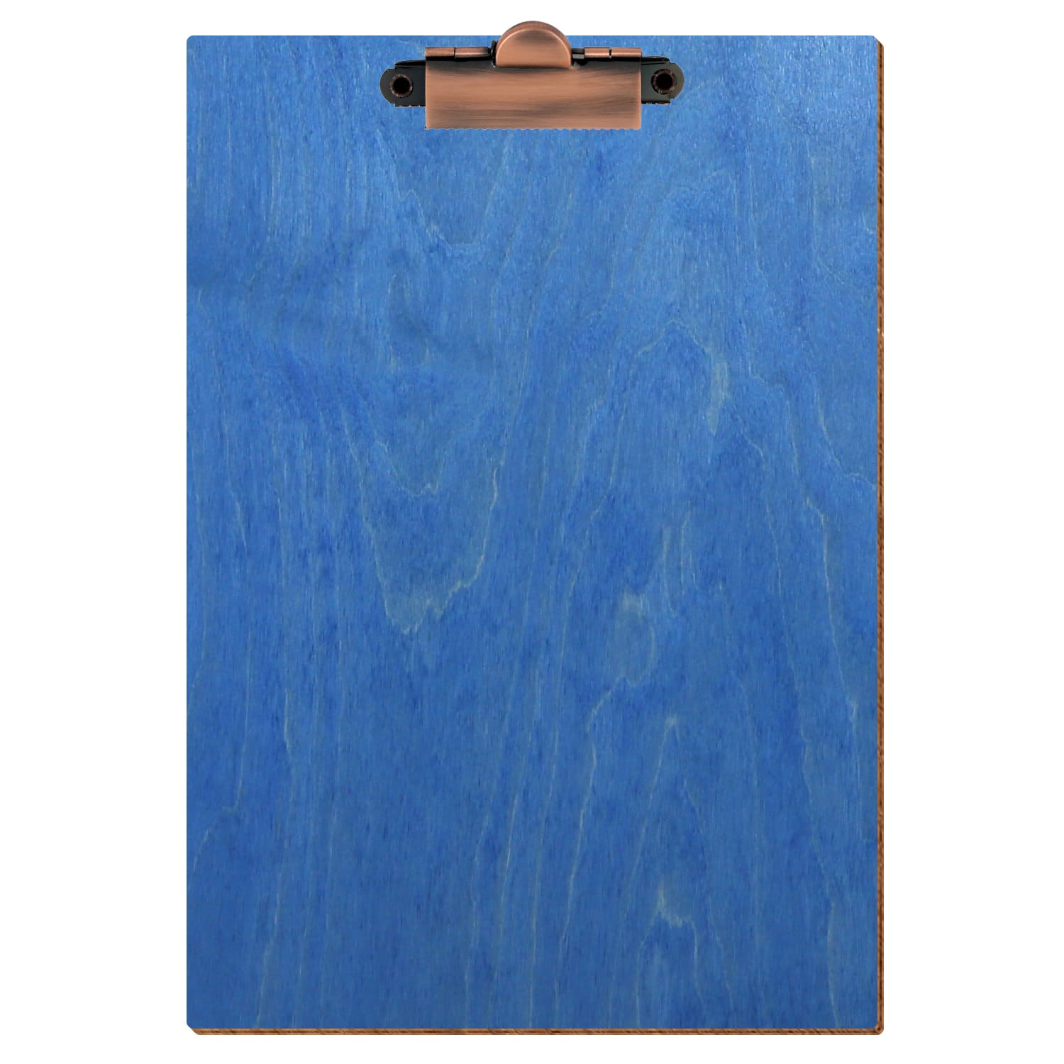 Klemmbrett Standardform Kornblumenblau A5 hochkant Zahnklemme Kupfer
