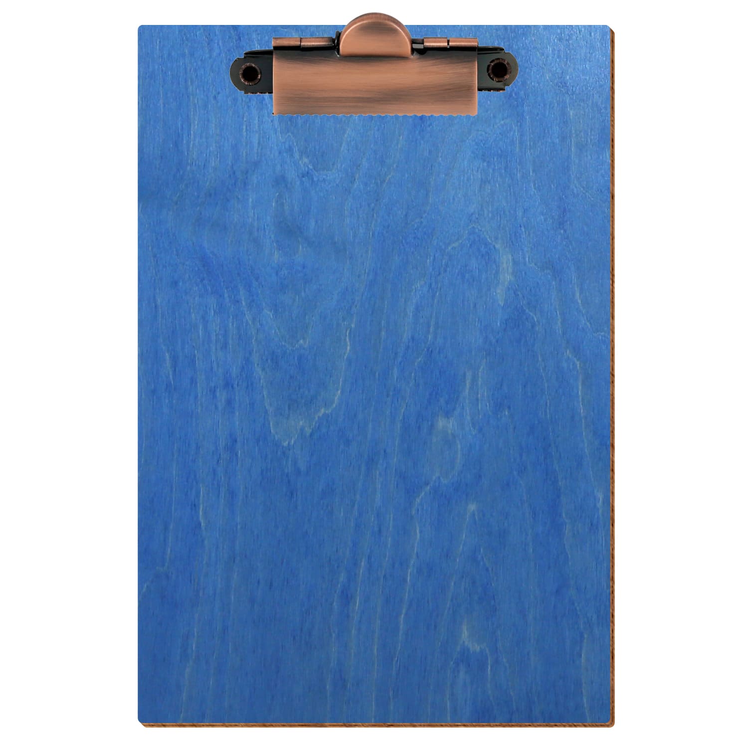 Klemmbrett Standardform Kornblumenblau A6 hochkant Zahnklemme Kupfer