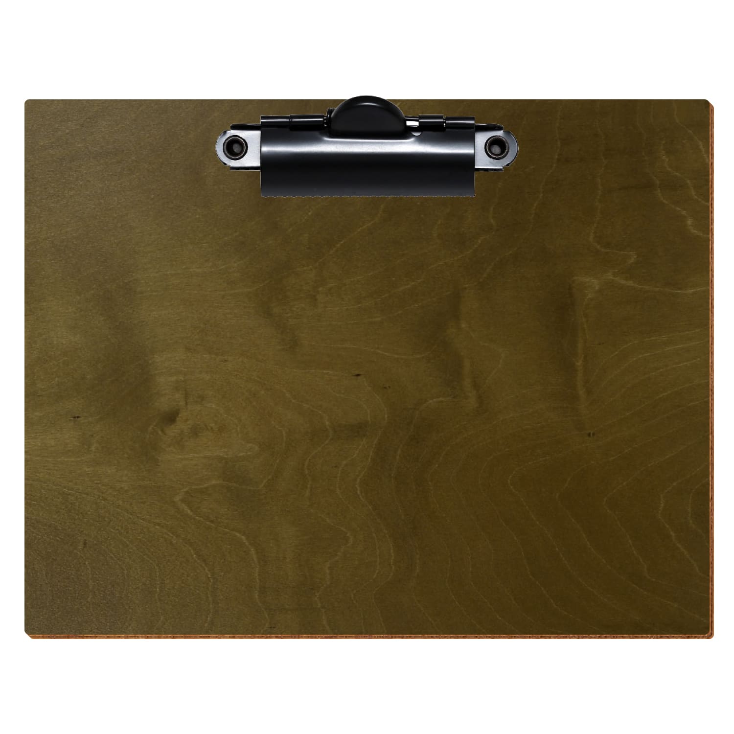 Klemmbrett Standardform Nussbaum hell A6 querkant Zahnklemme schwarz