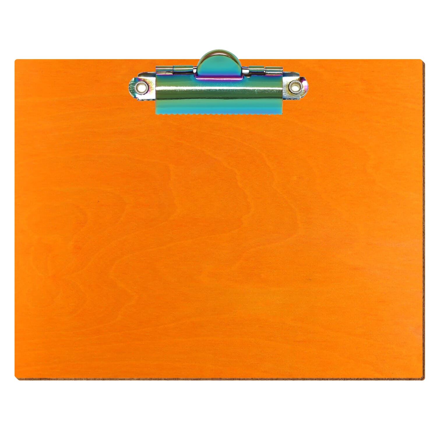 Klemmbrett Standardform Orange A6 querkant Zahnklemme Regenbogen