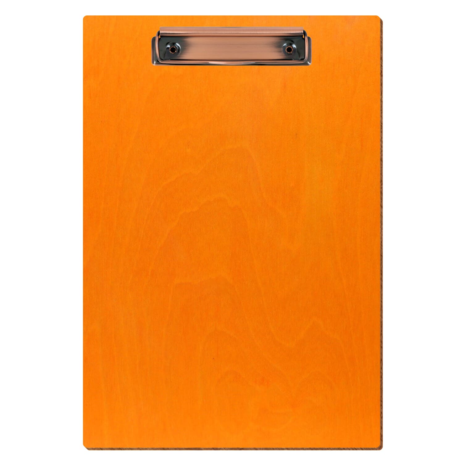 Klemmbrett Standardform Orange A4 hochkant Bügelklemme Kupfer
