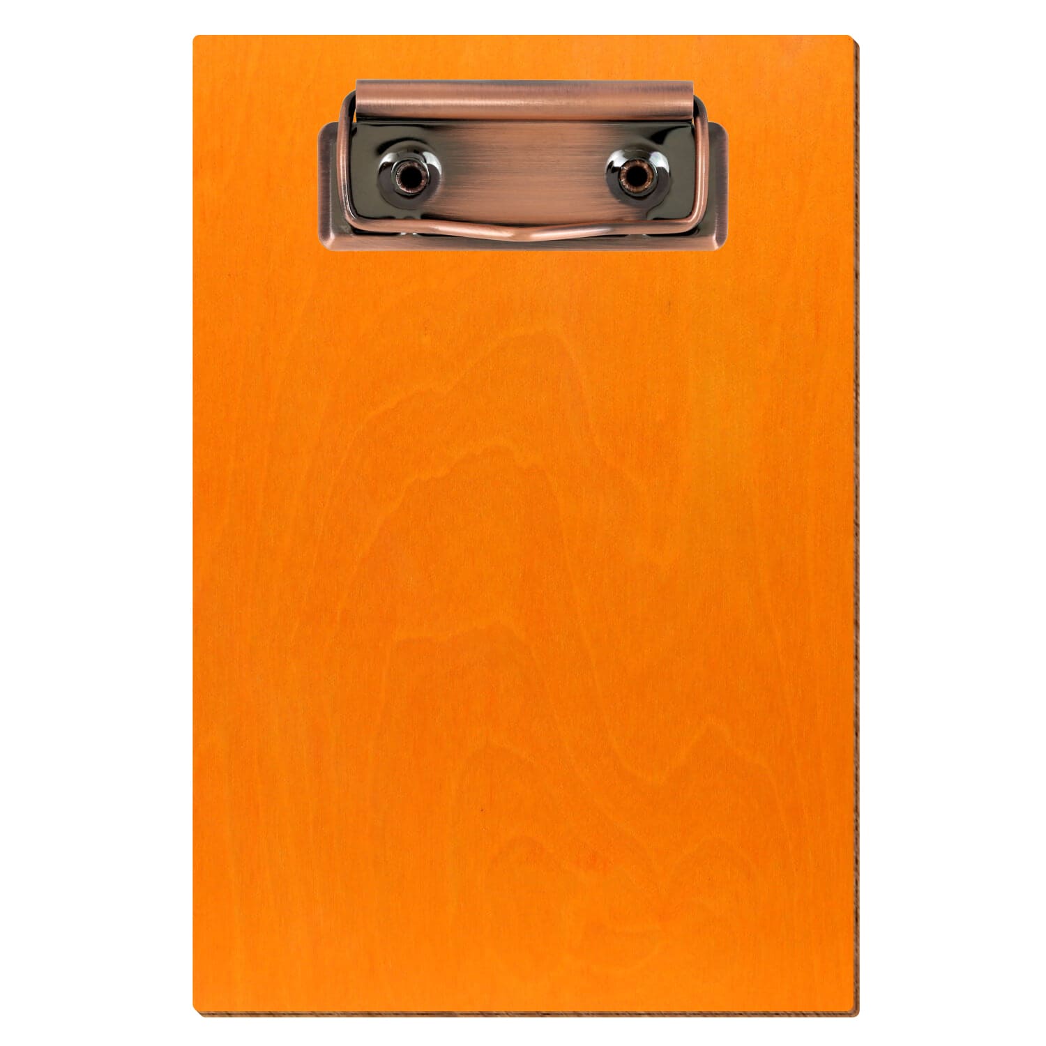 Klemmbrett Standardform Orange A6 hochkant Bügelklemme Kupfer
