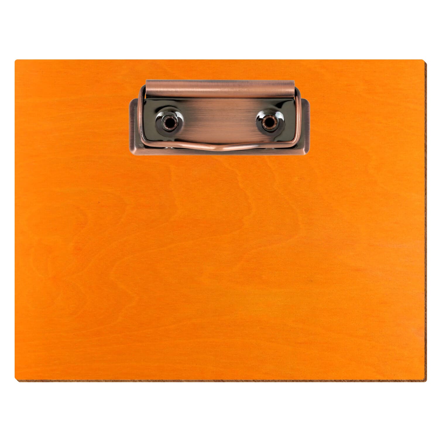 Klemmbrett Standardform Orange A6 querkant Bügelklemme Kupfer