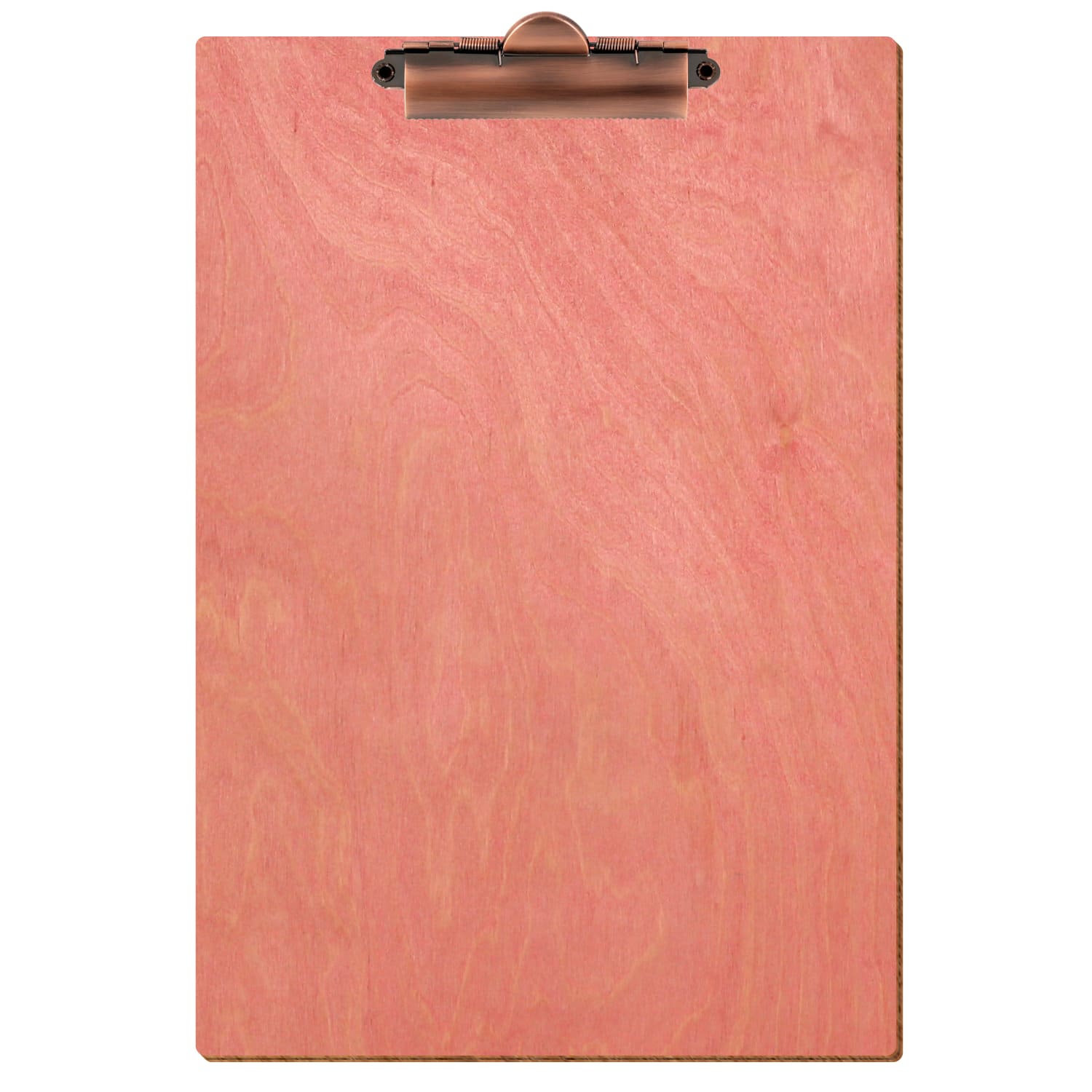 Klemmbrett Standardform Rosa A4 hochkant Zahnklemme Kupfer