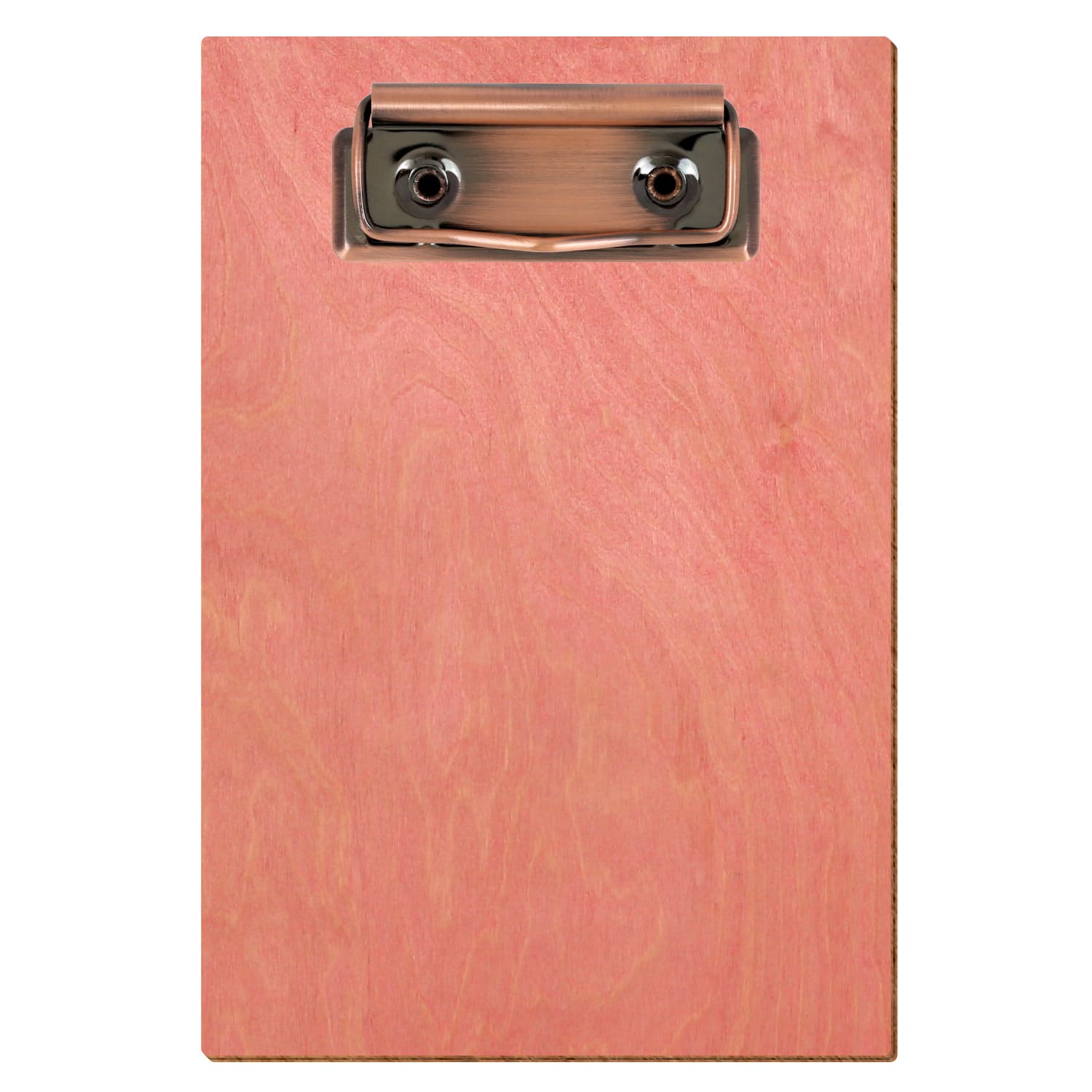 Klemmbrett Standardform Rosa A6 hochkant Bügelklemme Kupfer