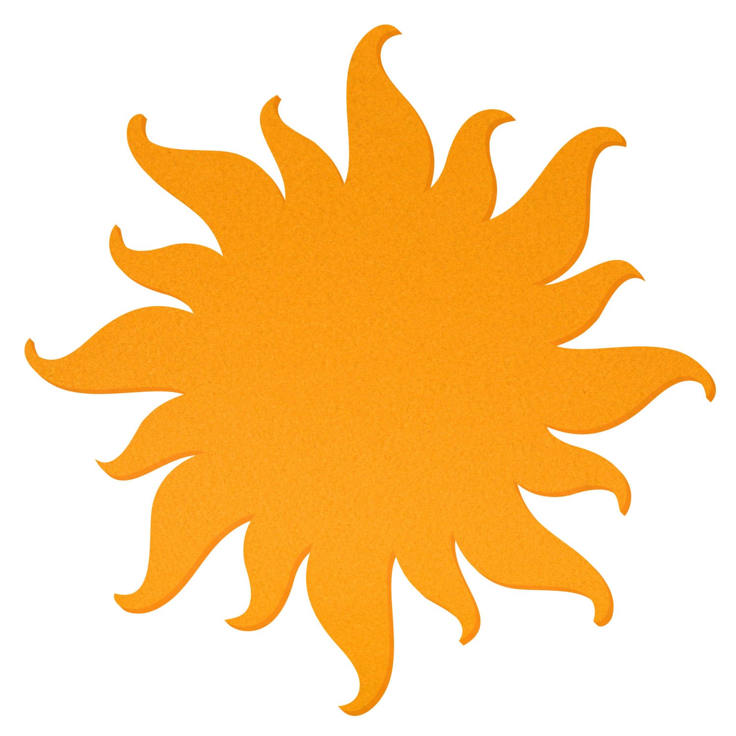 Sonne Filz Zuschnitt gelb 3-60cm