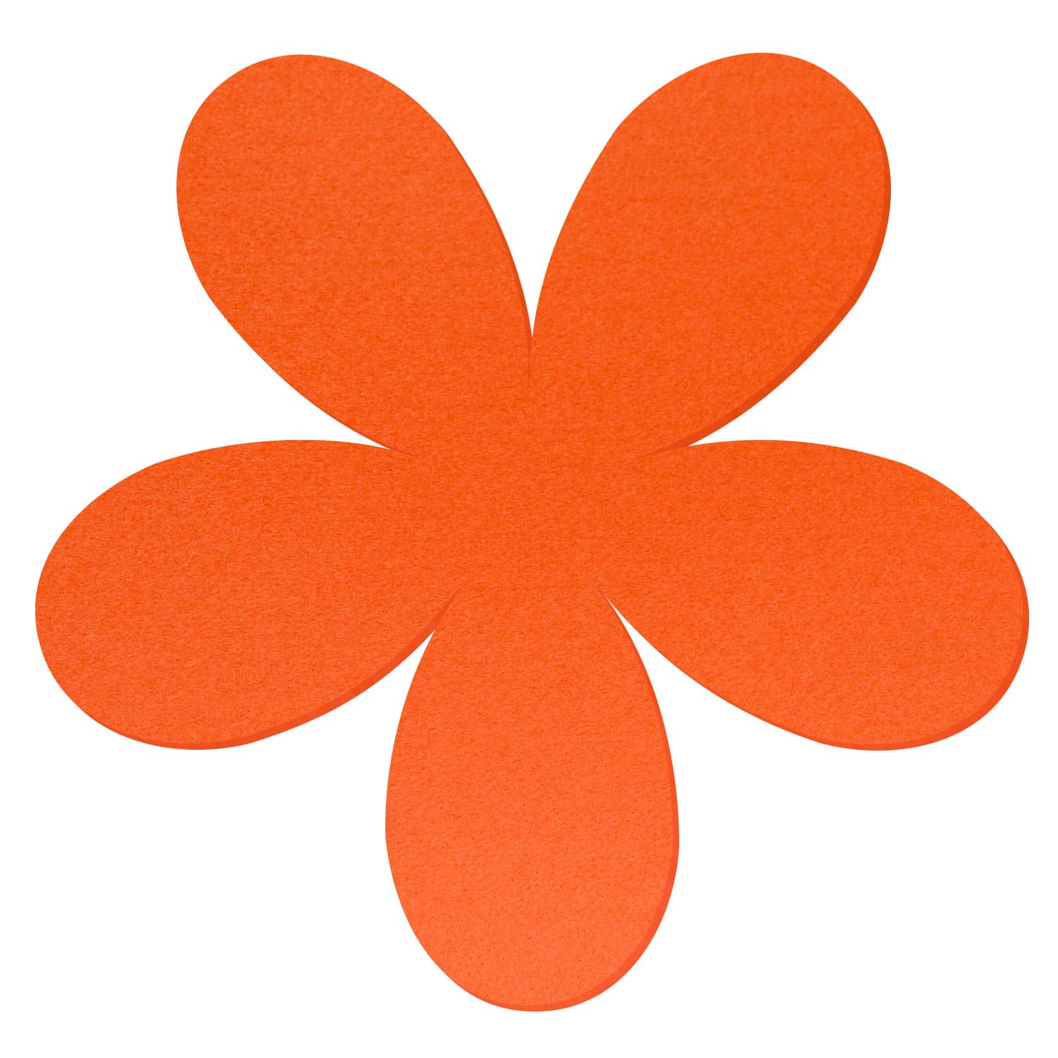 Plumeria Filz Zuschnitt Orange 3-60cm