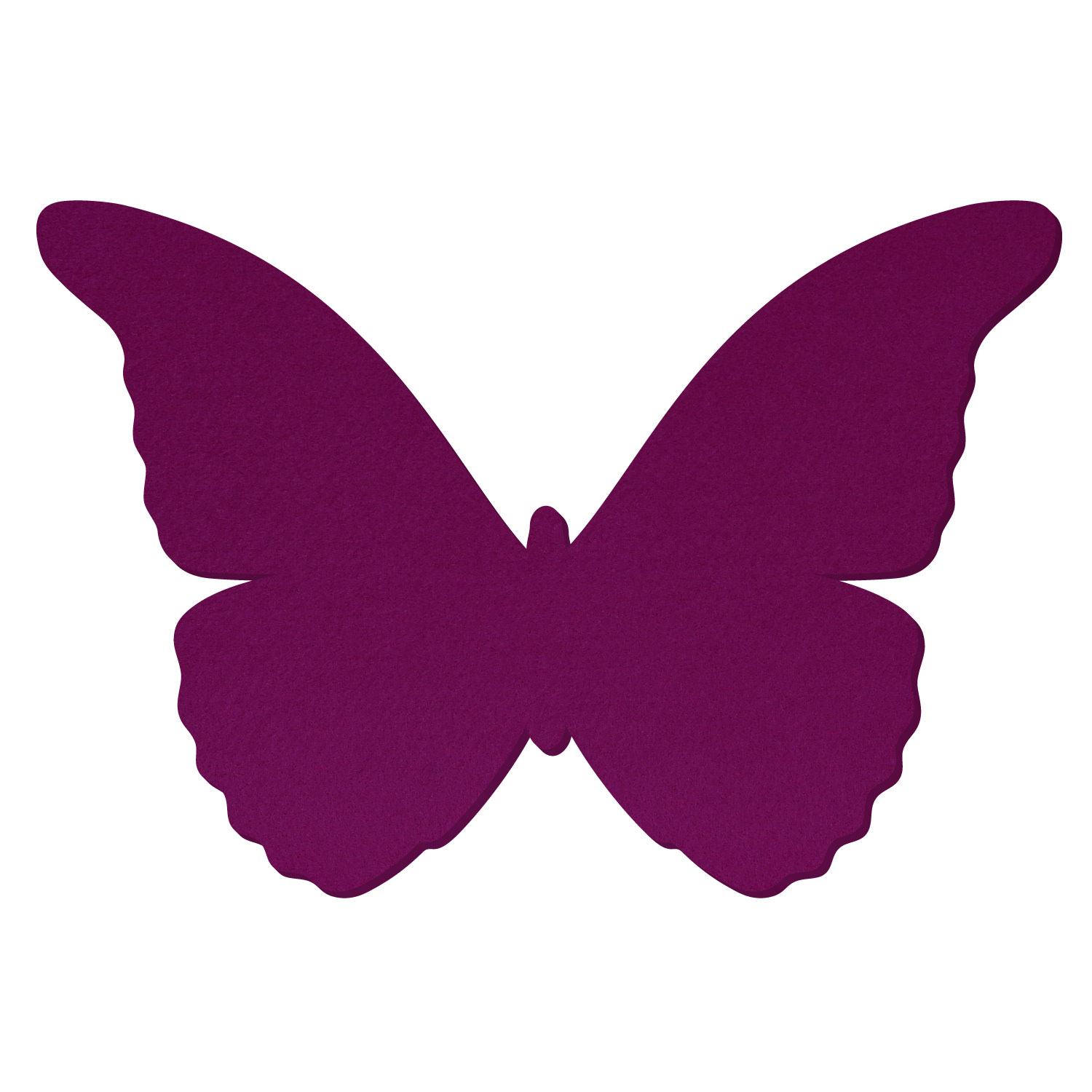 Schmetterling Filz Zuschnitt Aubergine 3-60cm