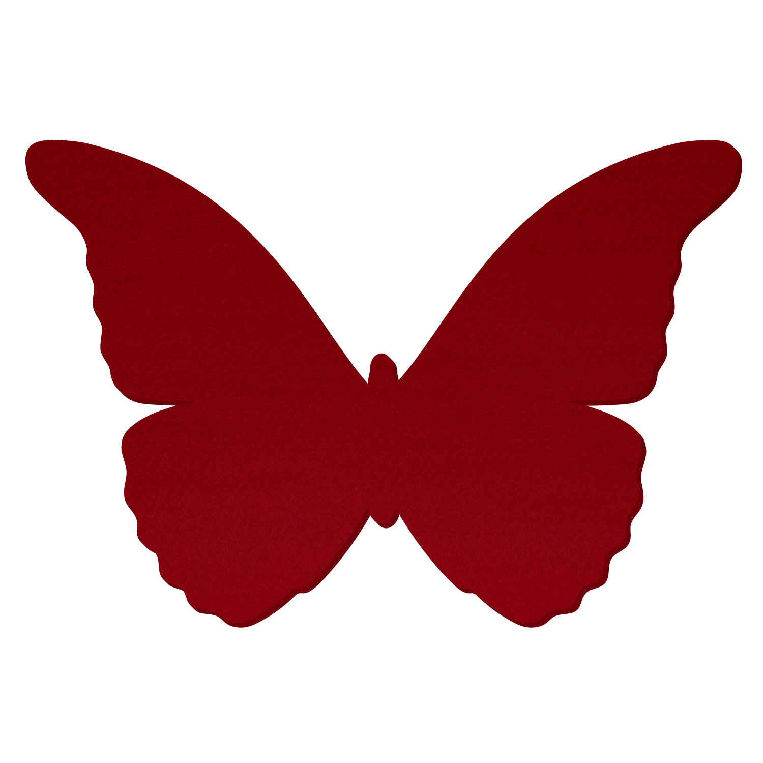 Schmetterling Filz Zuschnitt Dunkelrot 3-60cm