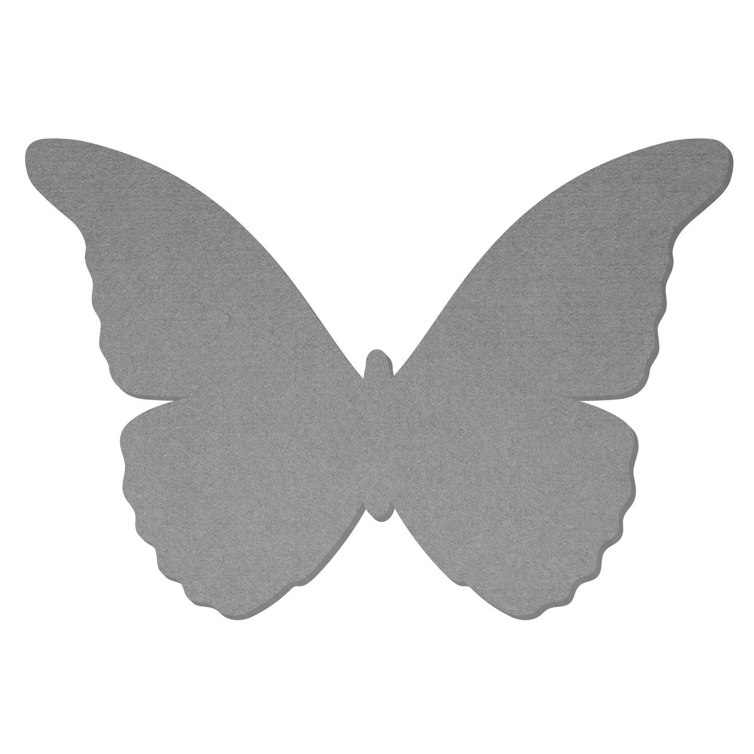 Schmetterling Filz Zuschnitt Grau 3-60cm