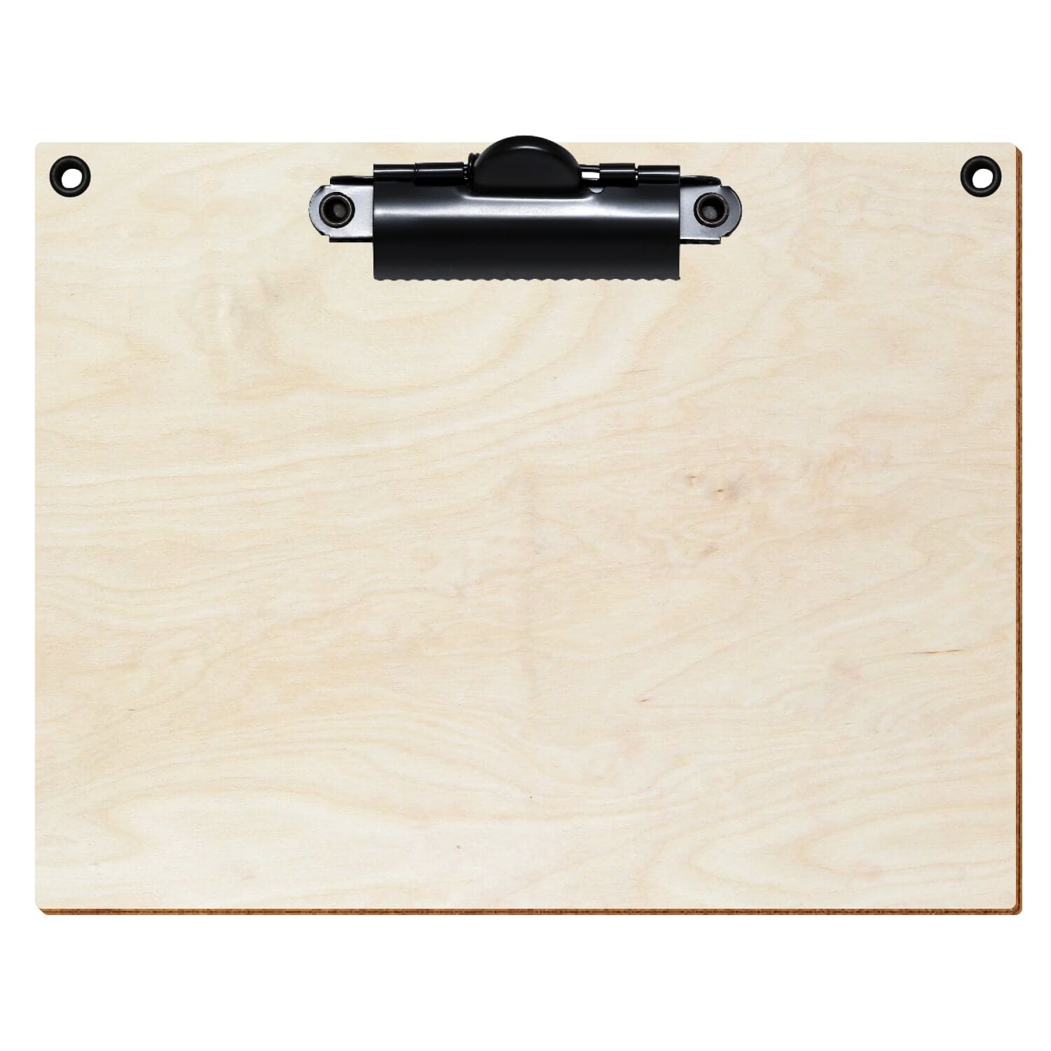 Klemmbrett Standardform Birke natur mit 2 Ösen A6 querkant Zahnklemme schwarz