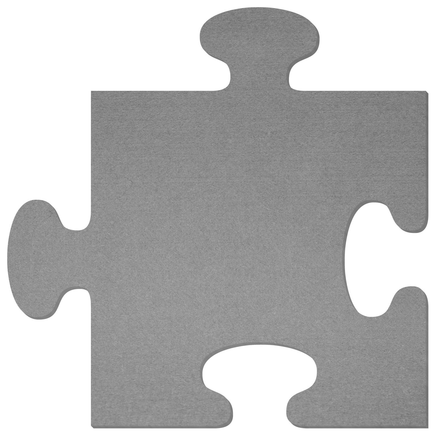 Puzzleteil Filz Zuschnitt Grau 3-60cm
