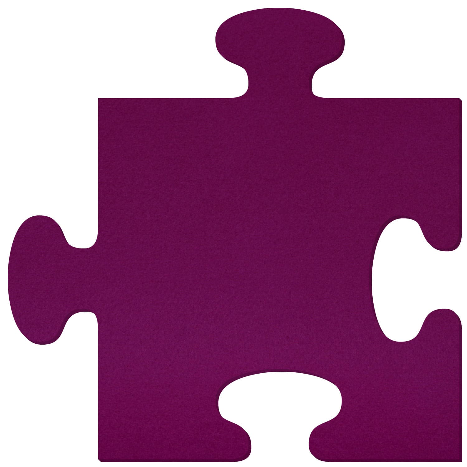 Puzzleteil Filz Zuschnitt Aubergine 3-60cm