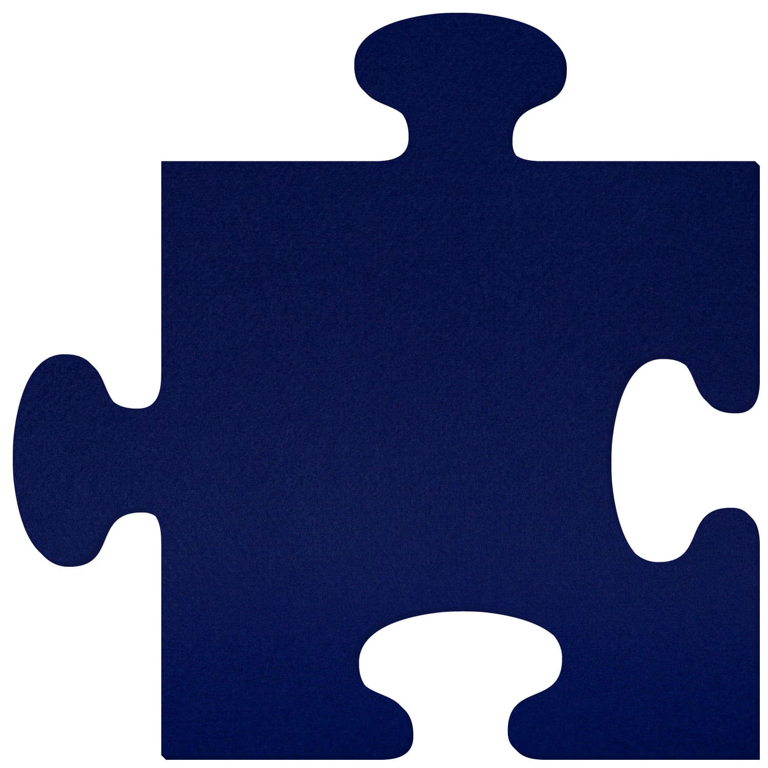 Puzzleteil Filz Zuschnitt Blau 3-60cm