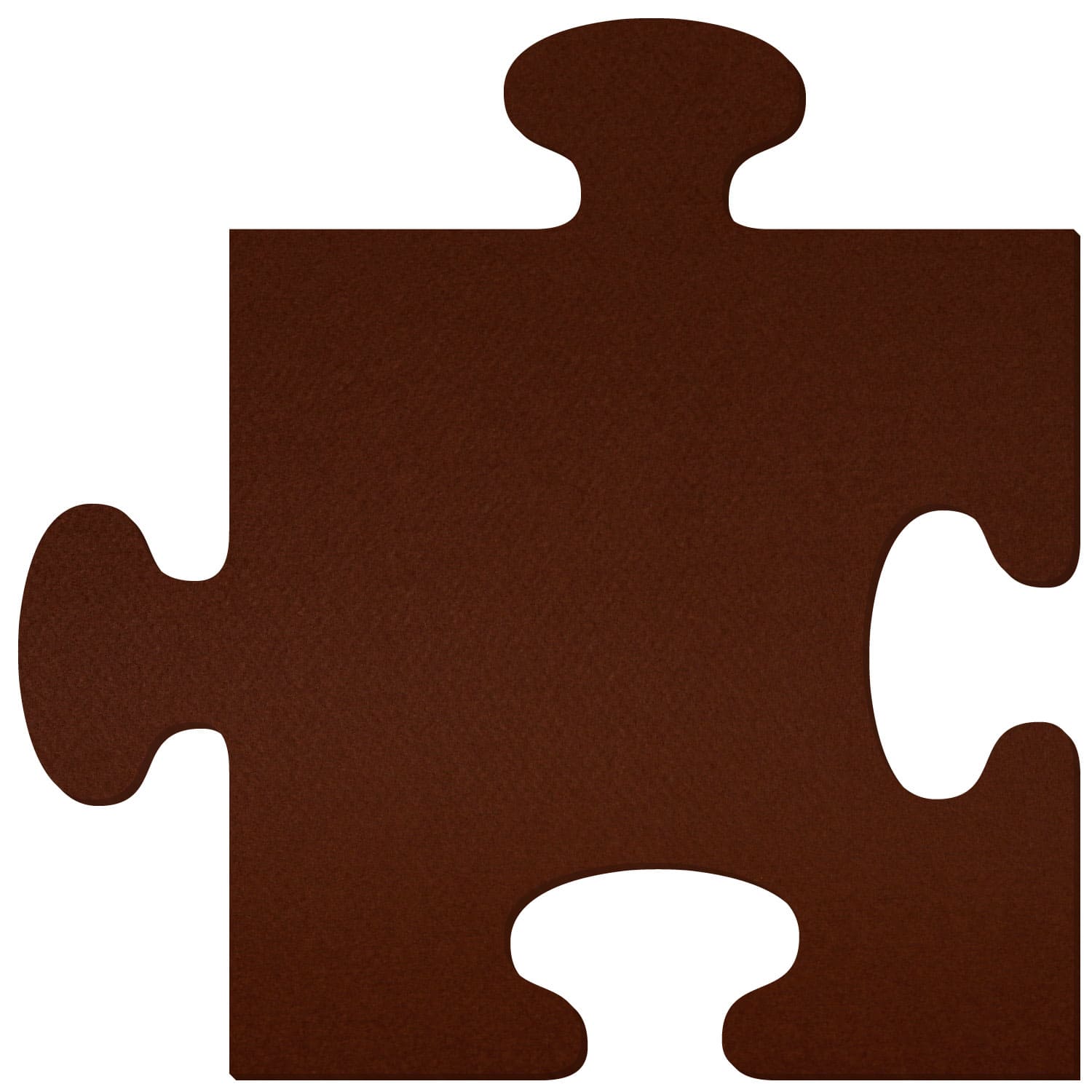 Puzzleteil Filz Zuschnitt Braun 3-60cm