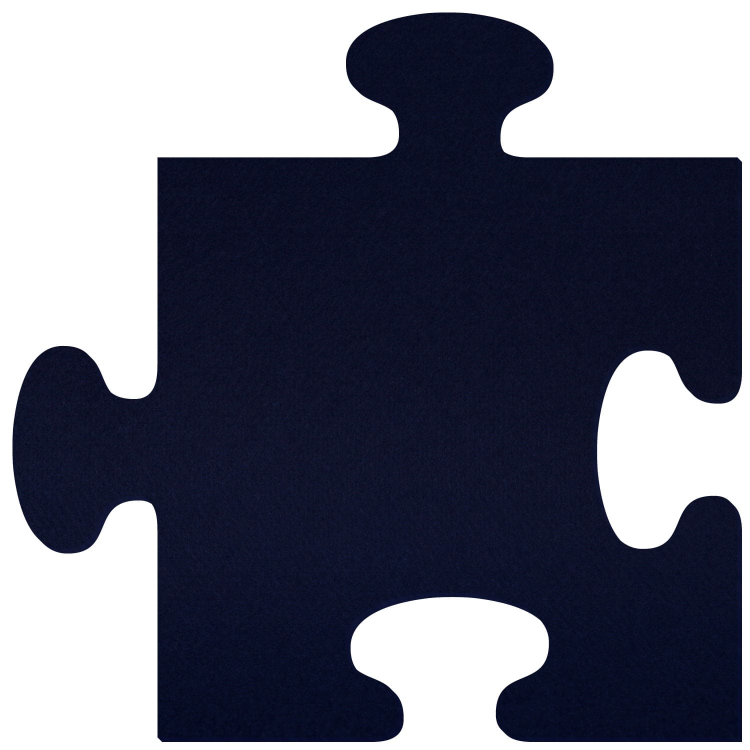 Puzzleteil Filz Zuschnitt Dunkelblau 3-60cm