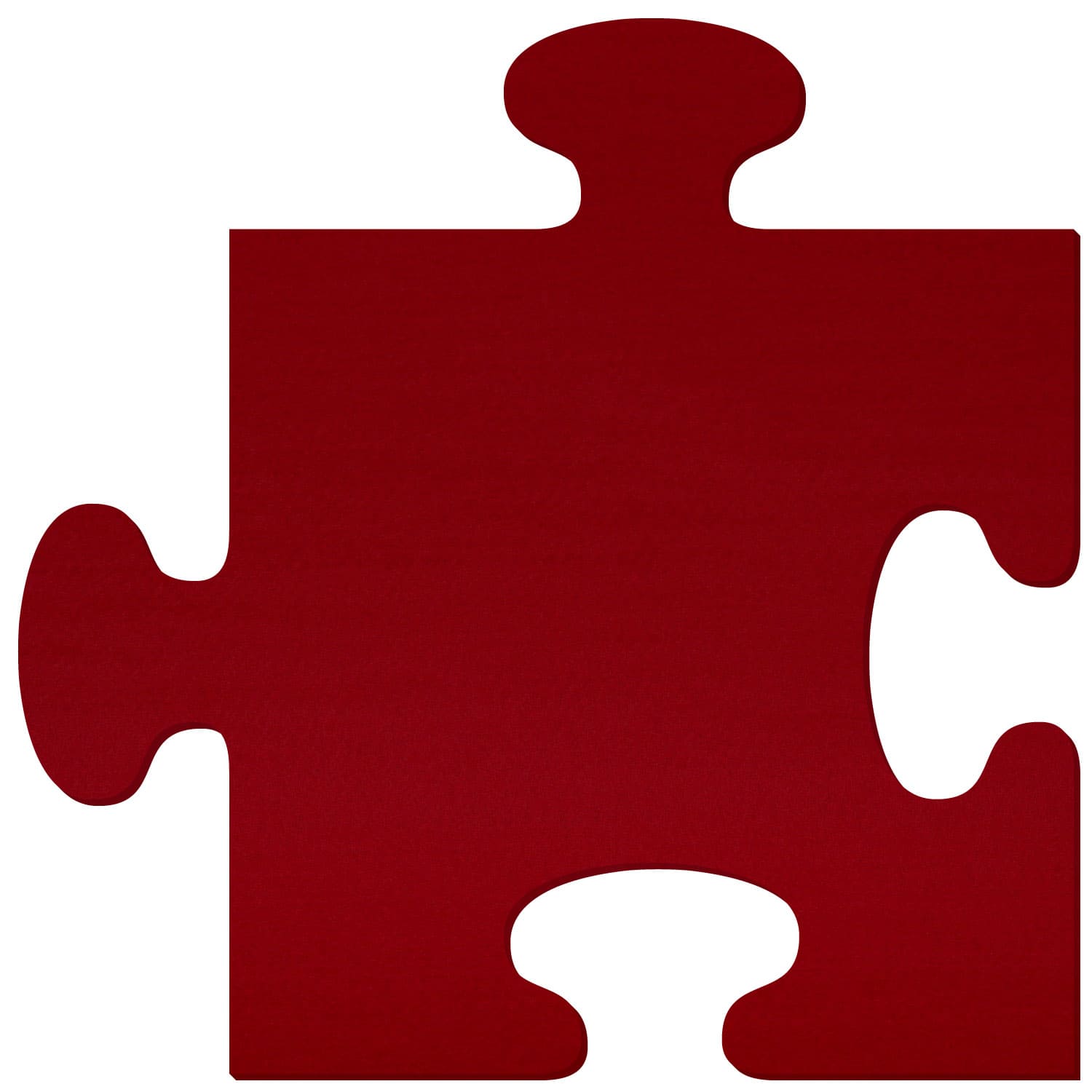 Puzzleteil Filz Zuschnitt Dunkelrot 3-60cm