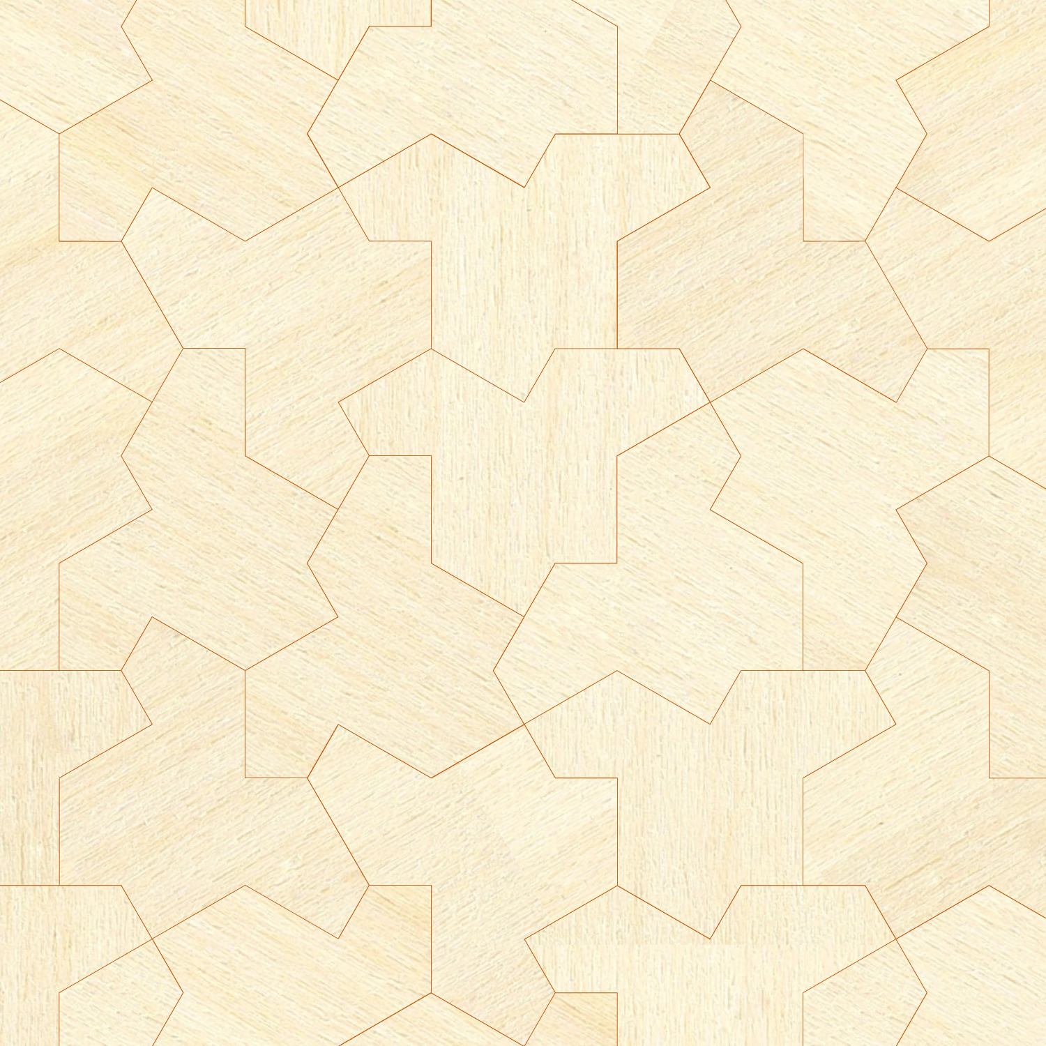 Holz EinStein Kachel Puzzle - 3-50 cm Deko Basteln Verlegebeispiel