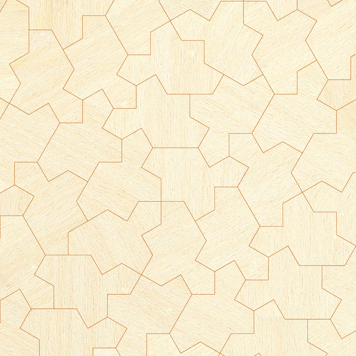 Holz EinStein V2 Kachel Puzzle - 3-50 cm Deko Basteln Verlegebeispiel