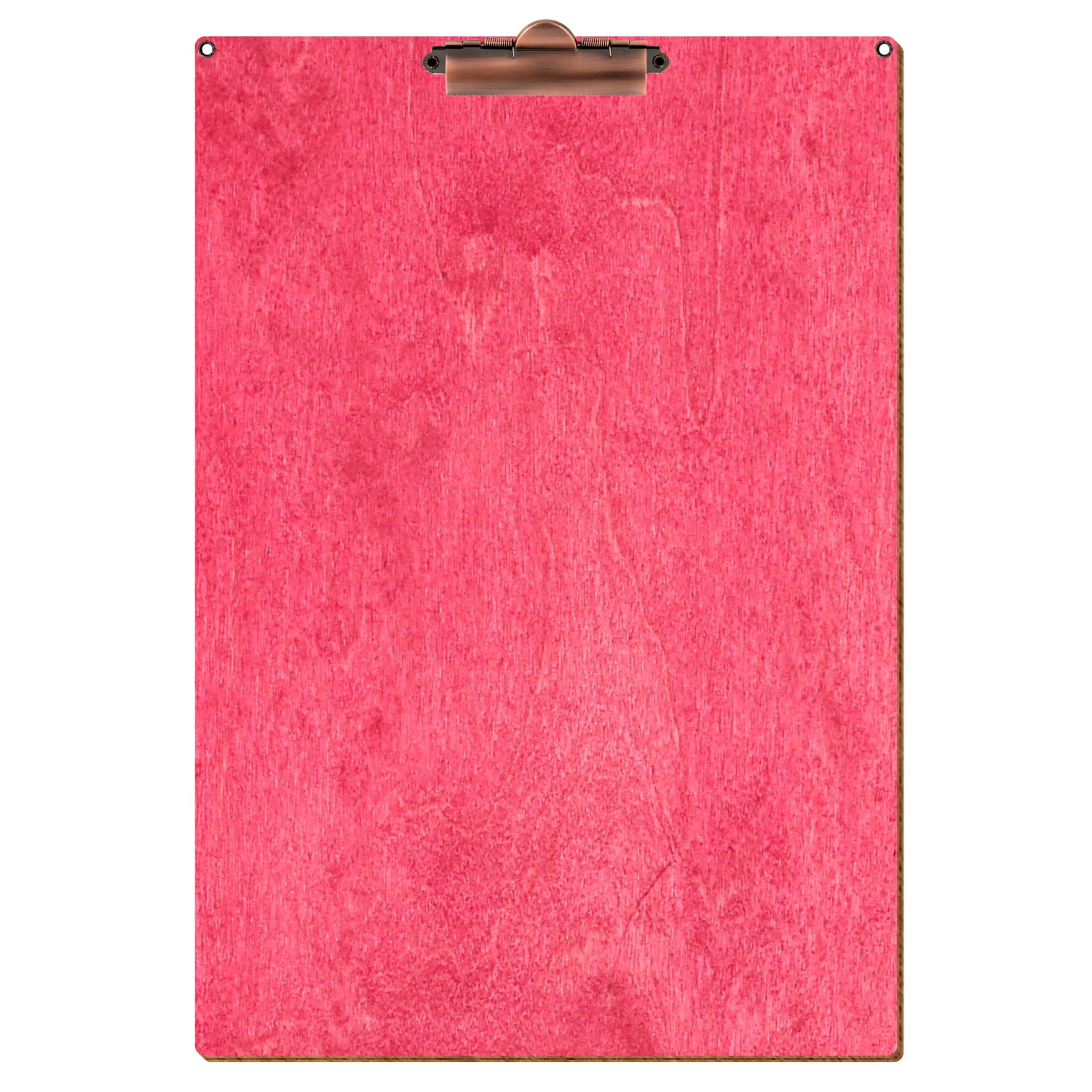 Klemmbrett Standardform Dunkelpink mit 2 Ösen A3 hochkant Zahnklemme Kupfer