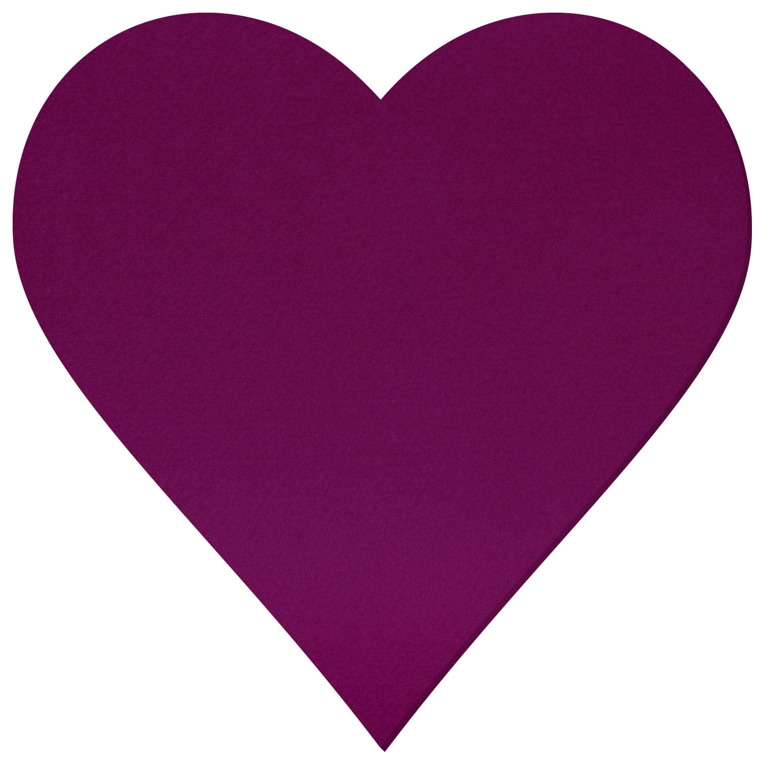 Herz Filz Zuschnitt Aubergine 3-60cm