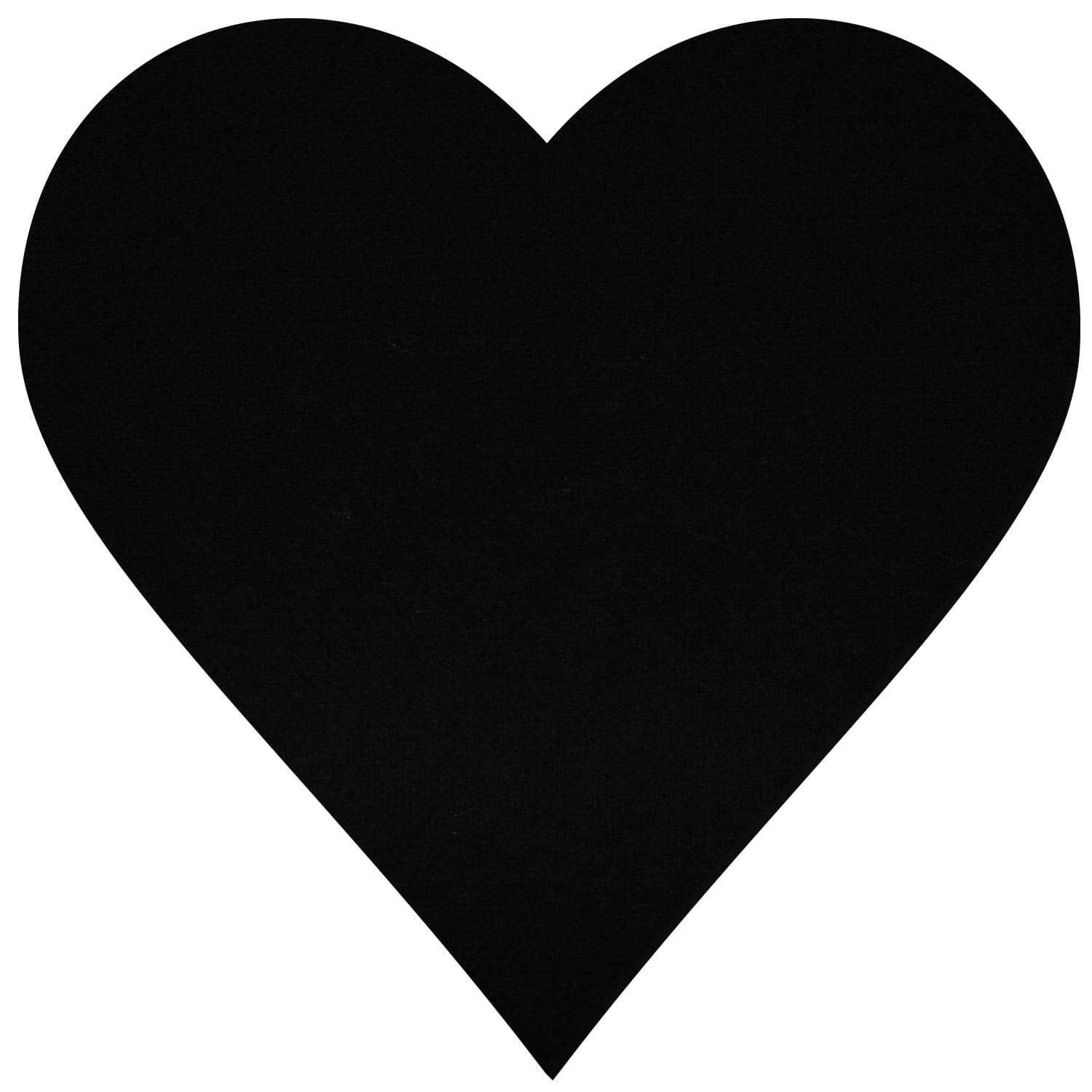 Herz Filz Zuschnitt Schwarz 3-60cm