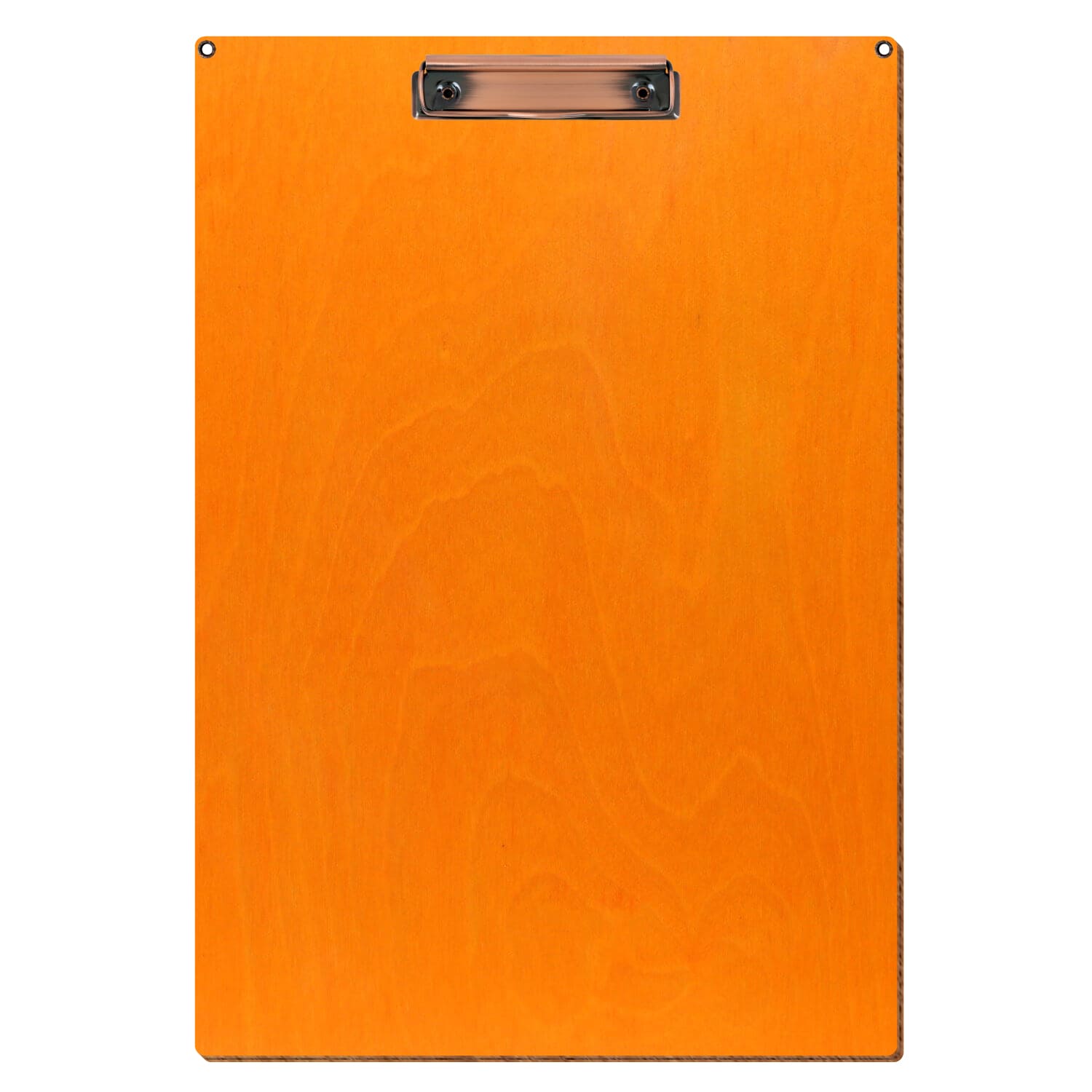 Klemmbrett Standardform Orange mit 2 Ösen A3 hochkant Bügelklemme Kupfer