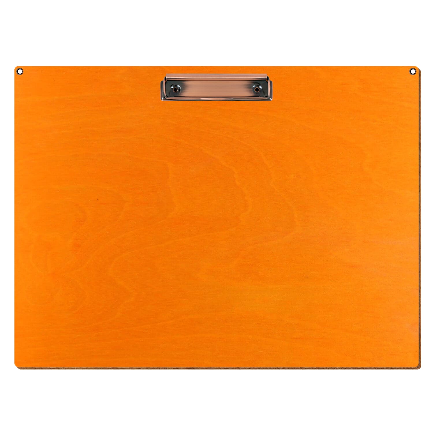 Klemmbrett Standardform Orange mit 2 Ösen A3 querkant Bügelklemme Kupfer