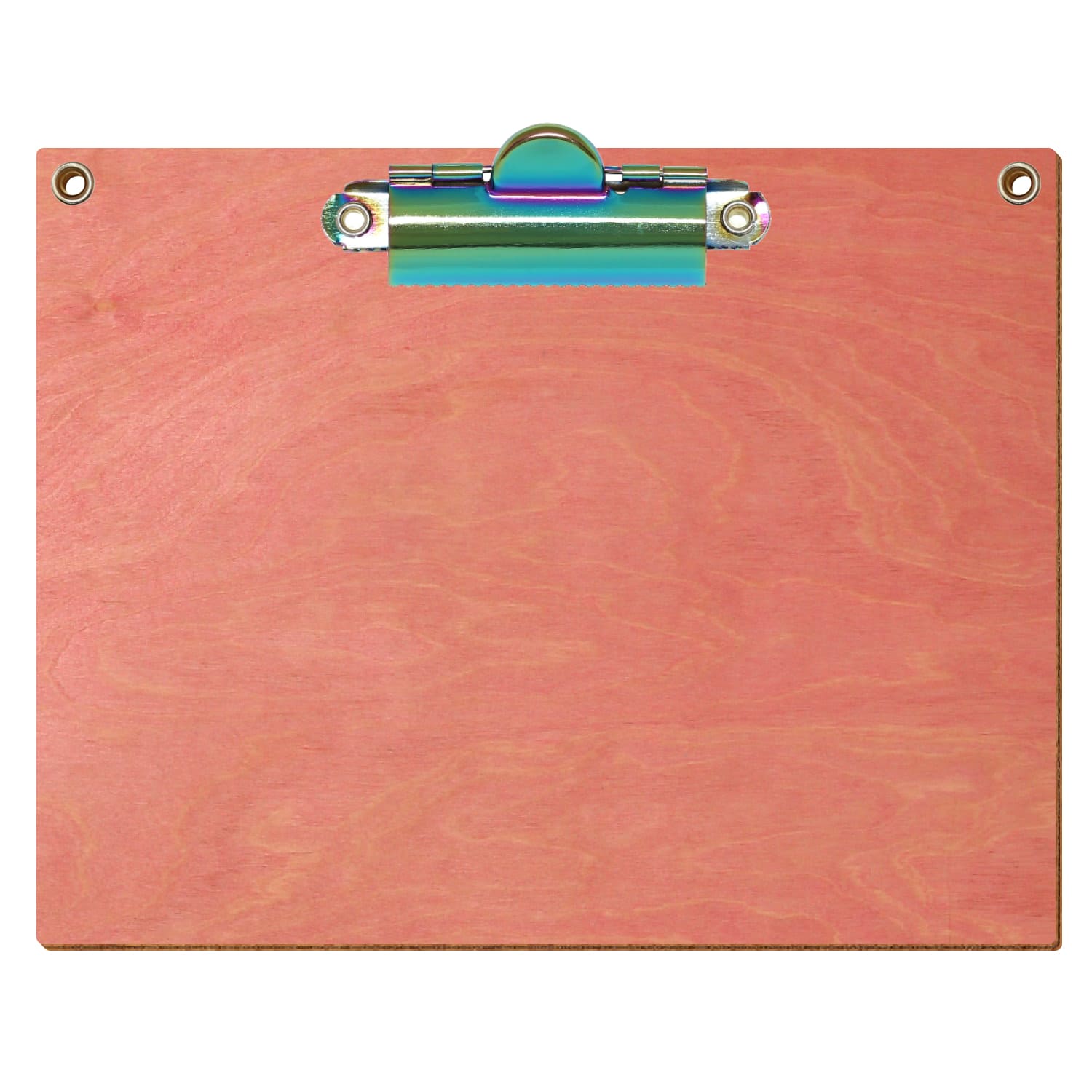 Klemmbrett Standardform Rosa mit 2 Ösen A6 querkant Zahnklemme Regenbogen