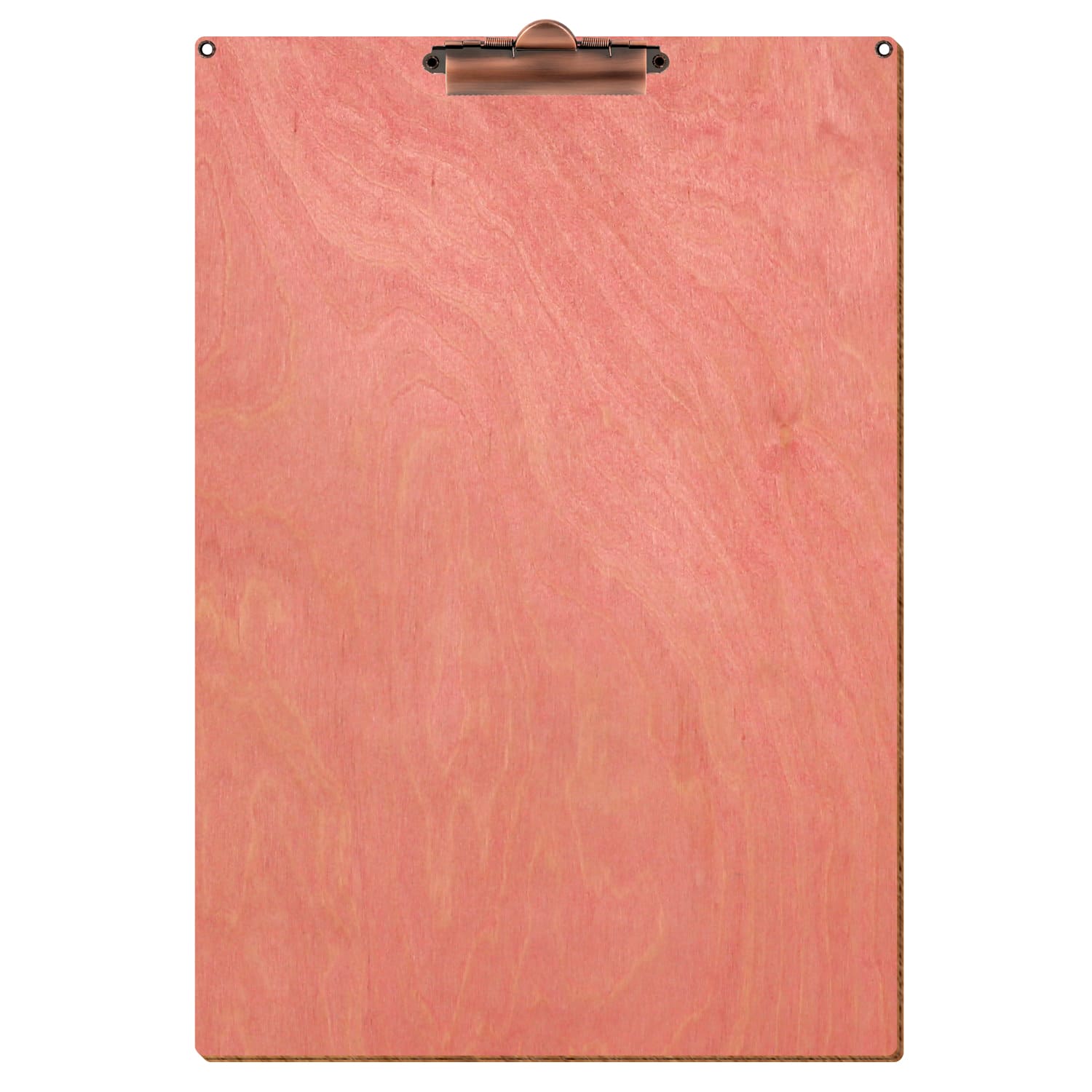 Klemmbrett Standardform Rosa mit 2 Ösen A3 hochkant Zahnklemme Kupfer