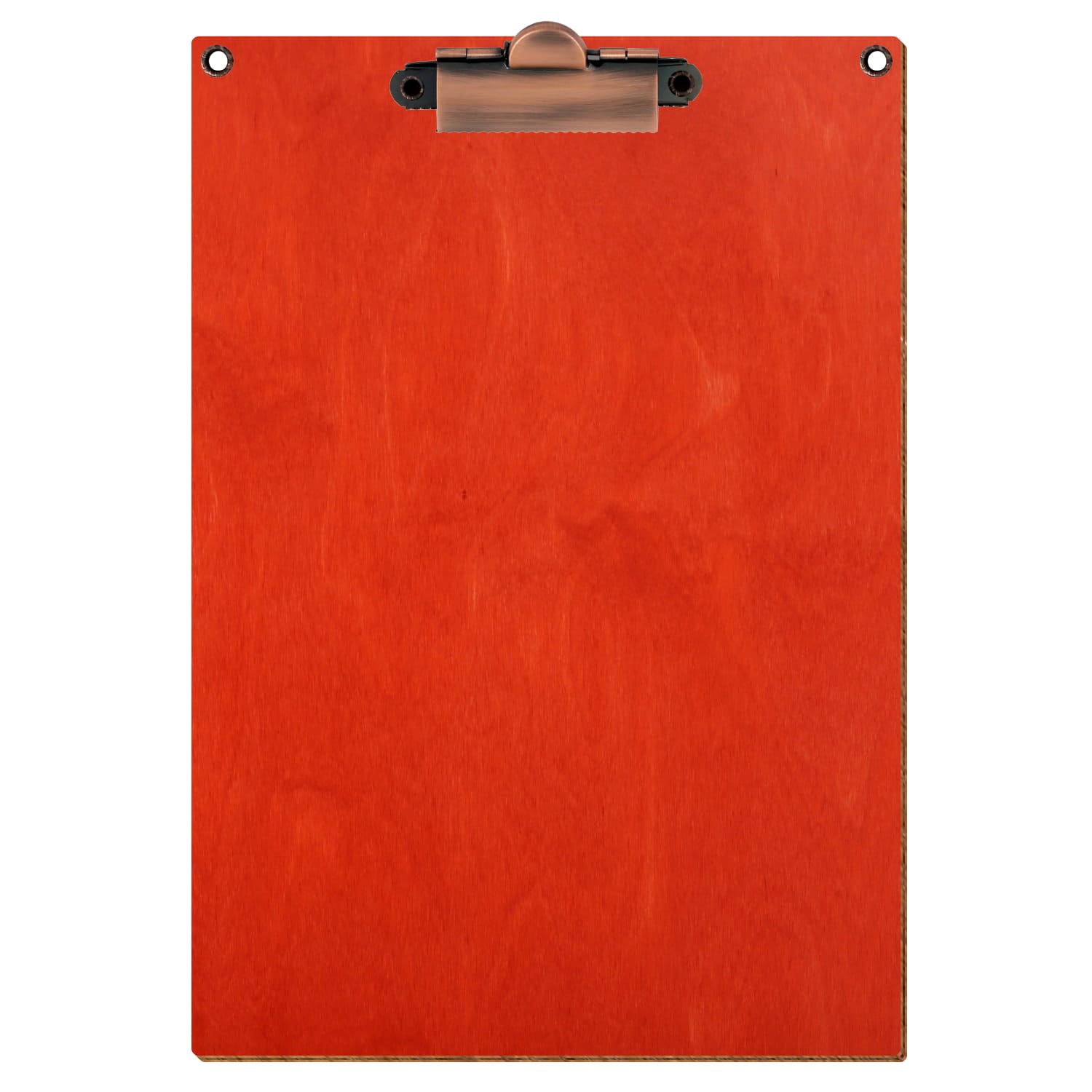Klemmbrett Standardform Scharlachrot mit 2 Ösen A5 hochkant Zahnklemme Kupfer