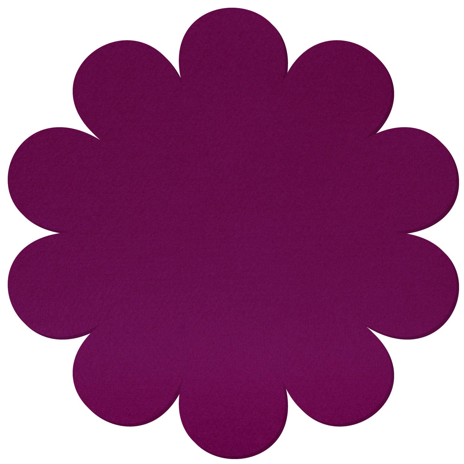 Untersetzer Blume V1 Filz Zuschnitt Aubergine 3-60cm