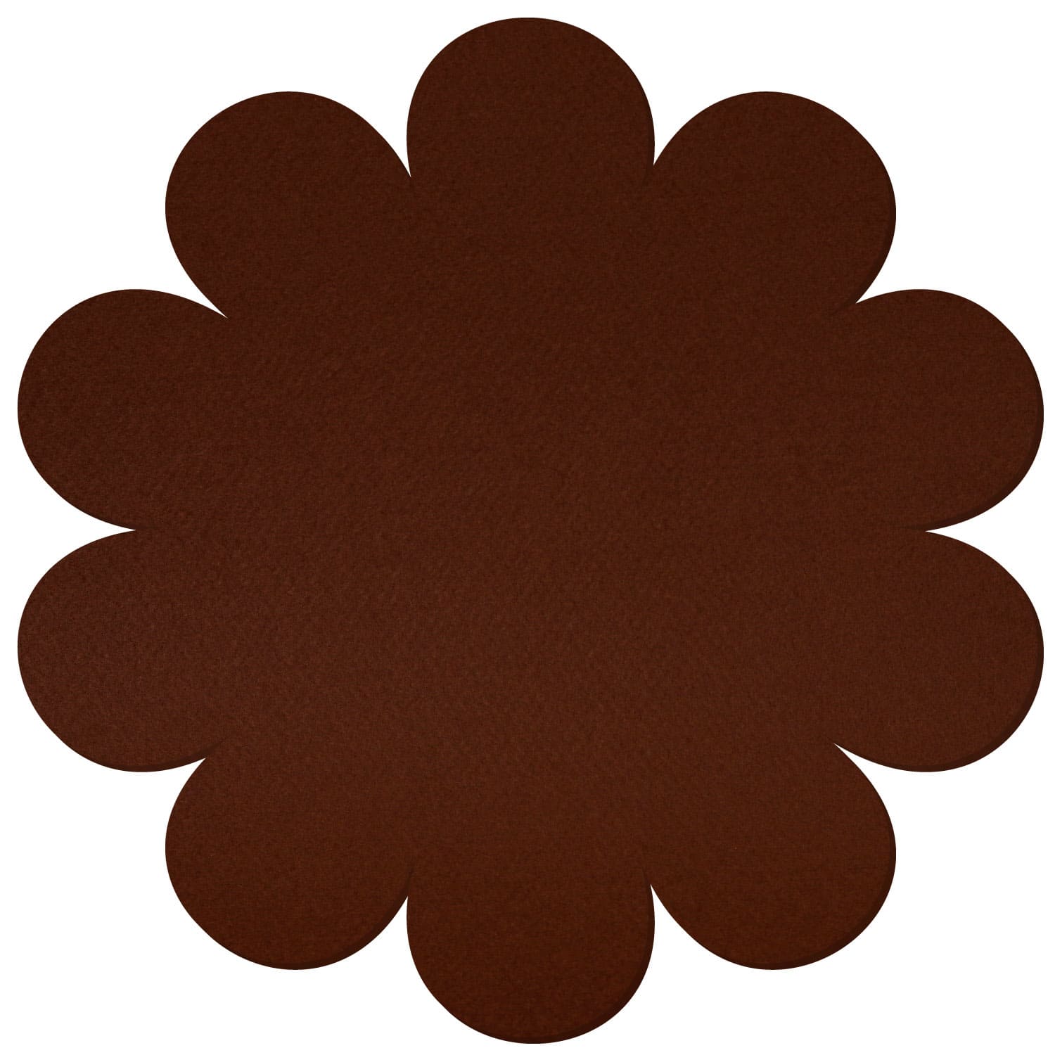 Untersetzer Blume V1 Filz Zuschnitt Braun 3-60cm
