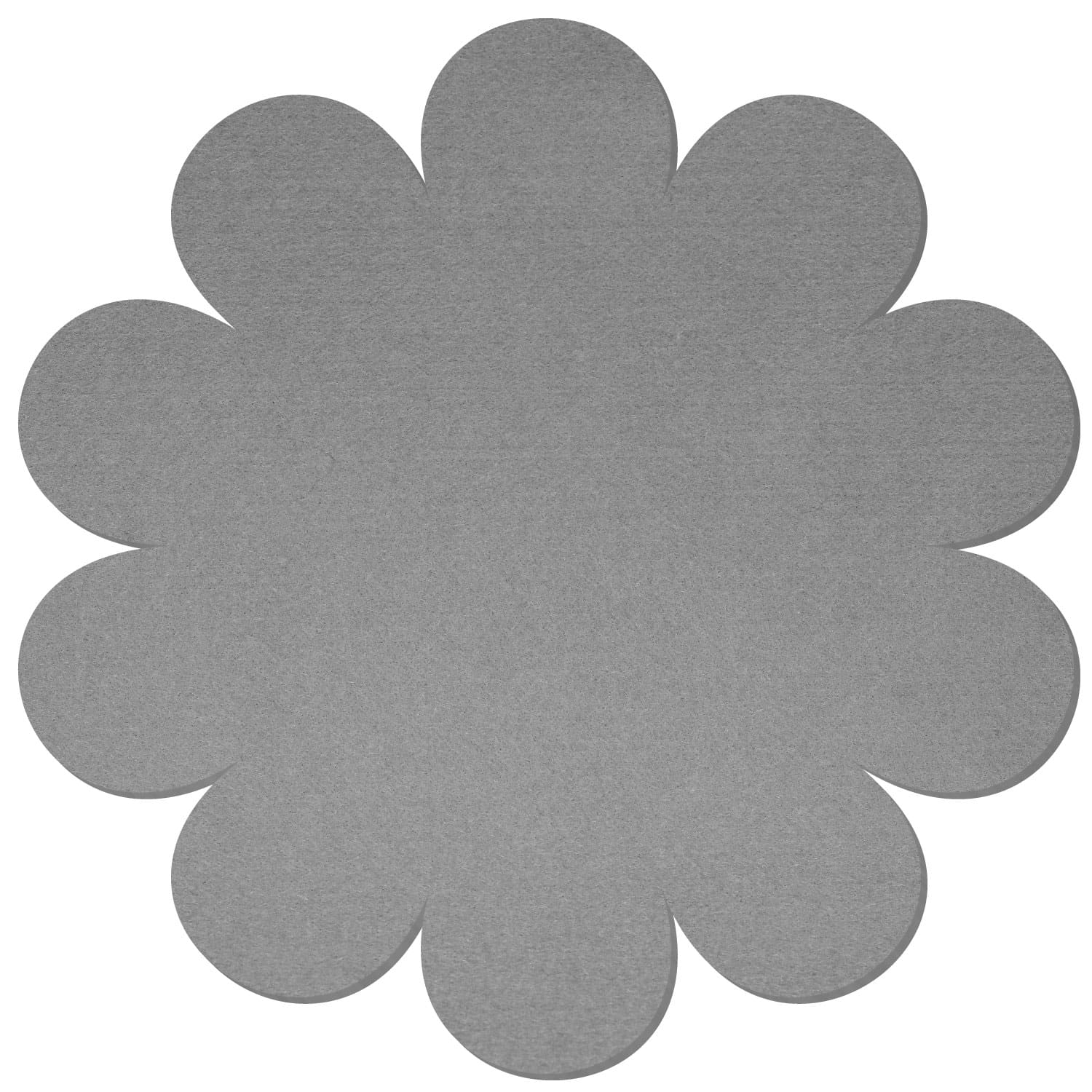 Untersetzer Blume V1 Filz Zuschnitt Grau 3-60cm