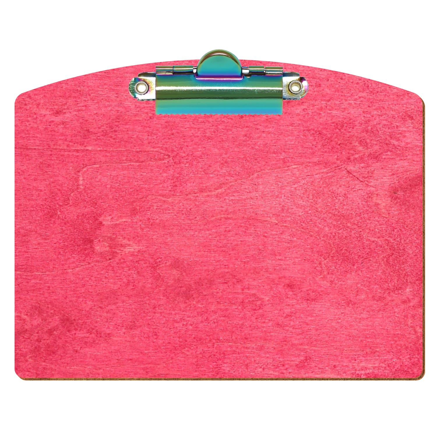 Klemmbrett Segmentform Dunkelpink A6 querkant Zahnklemme Regenbogen