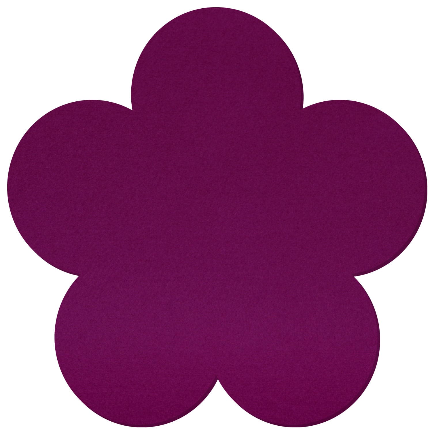 Untersetzer Blume V2 Filz Zuschnitt Aubergine 3-60cm