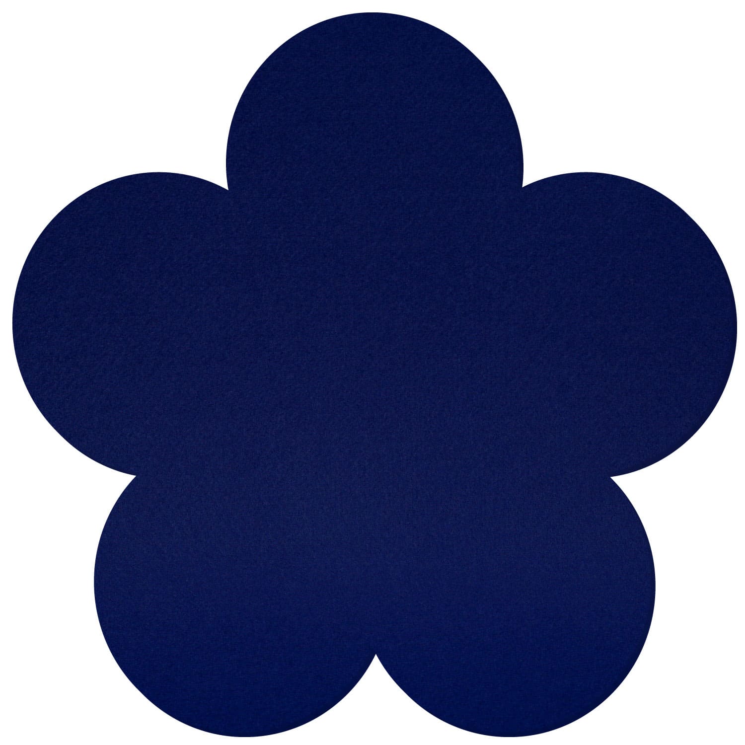 Untersetzer Blume V2 Filz Zuschnitt Blau 3-60cm
