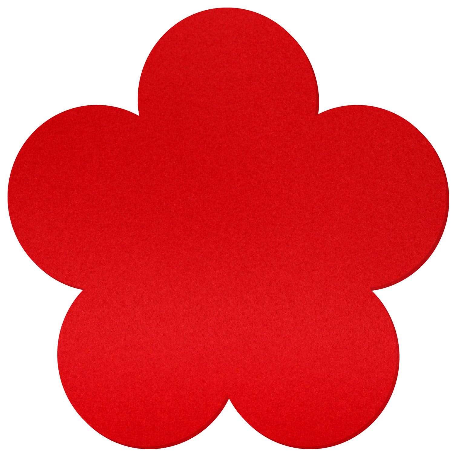 Untersetzer Blume V2 Filz Zuschnitt Rot 3-60cm