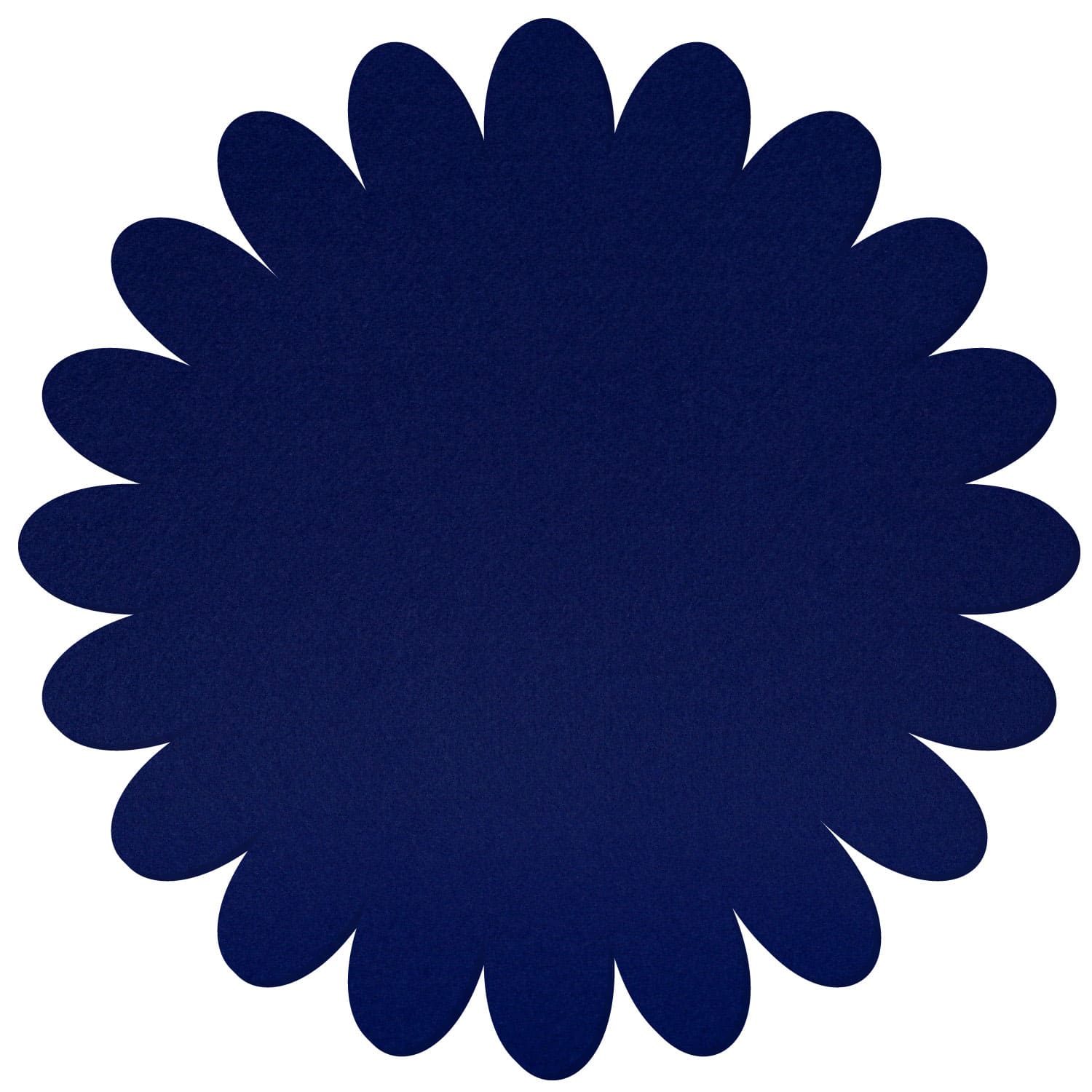 Untersetzer Blume V3 Filz Zuschnitt Blau 3-60cm