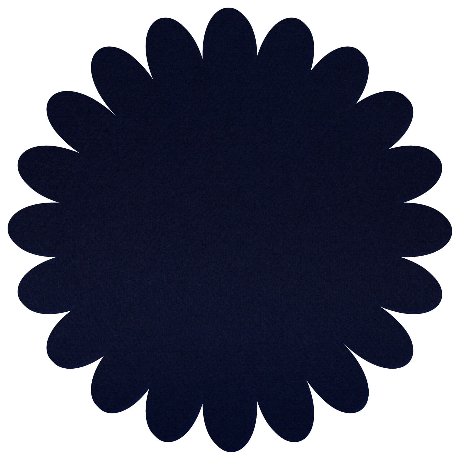 Untersetzer Blume V3 Filz Zuschnitt Dunkelblau 3-60cm