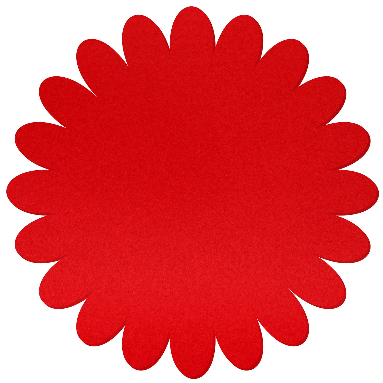 Untersetzer Blume V3 Filz Zuschnitt Rot 3-60cm