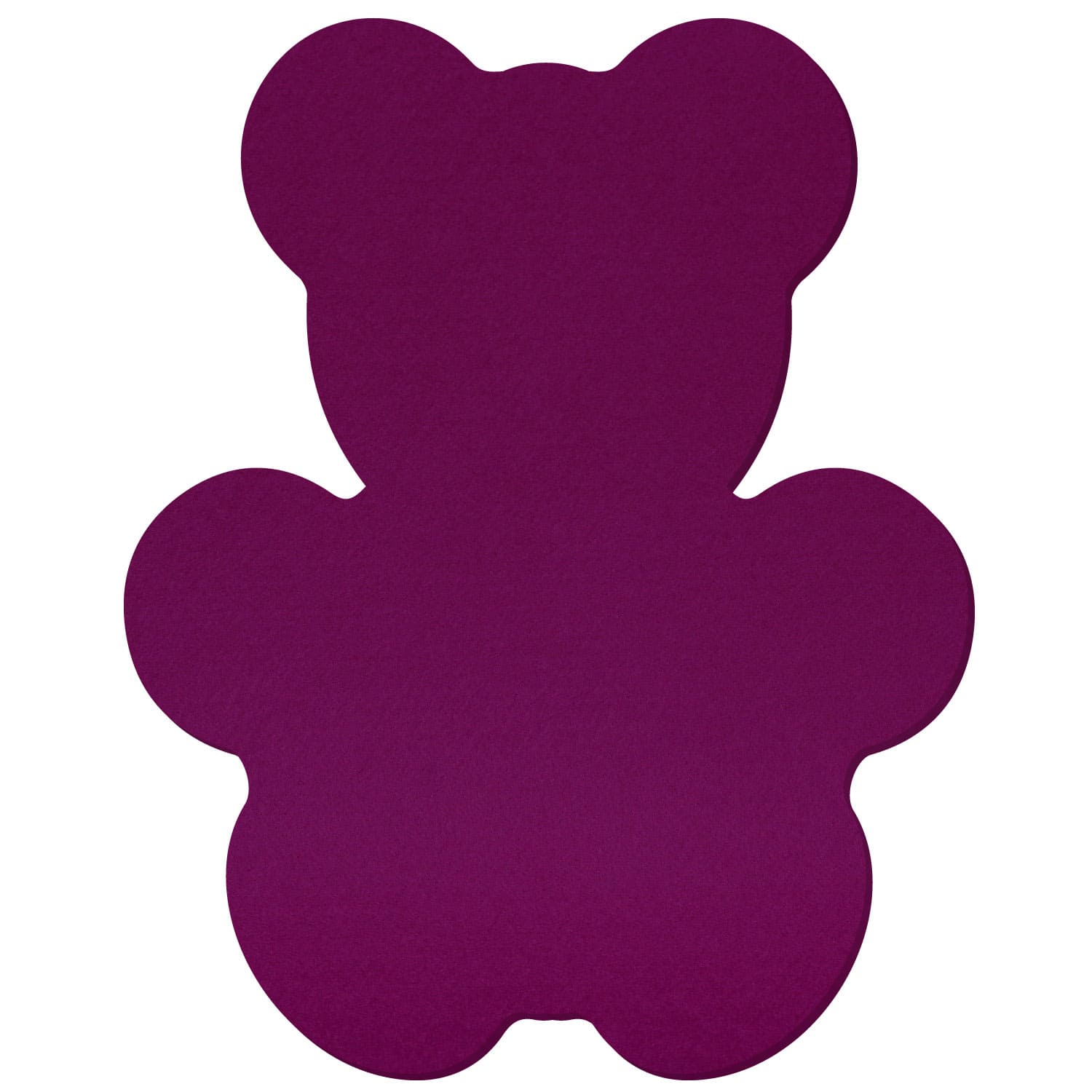 Teddy Filz Zuschnitt Aubergine 3-60cm